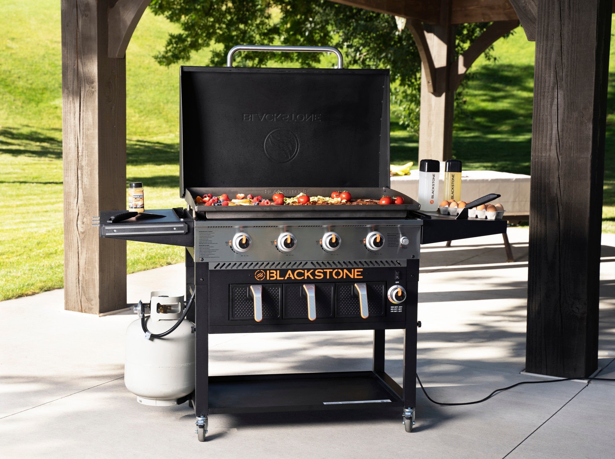 2025 Blackstone Griddle de 36″ con 4 Quemadores, Freidora de Aire y Tapa