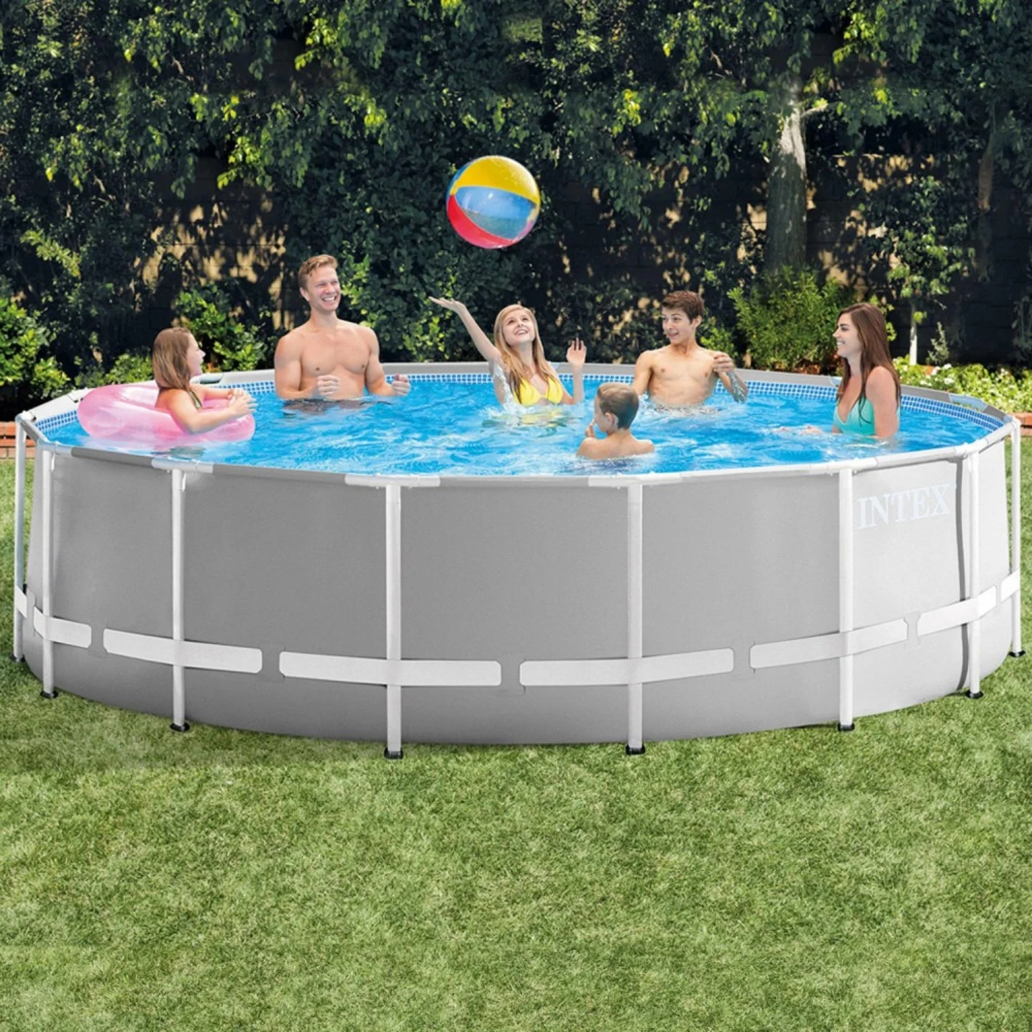 Piscina Desmontable Redonda Intex Prisma Frame 457x122 cm