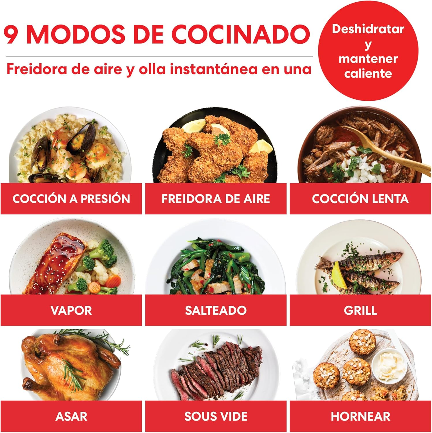 Instant Pot Pro Crisp 11 en 1 Olla Eléctrica a Presión Multiusos con Función de Freidora de Aire, Vaporera, Cocción Lenta, Parrilla, Sous Vide, Deshidratadora, 7,6 L, Acero inoxidable