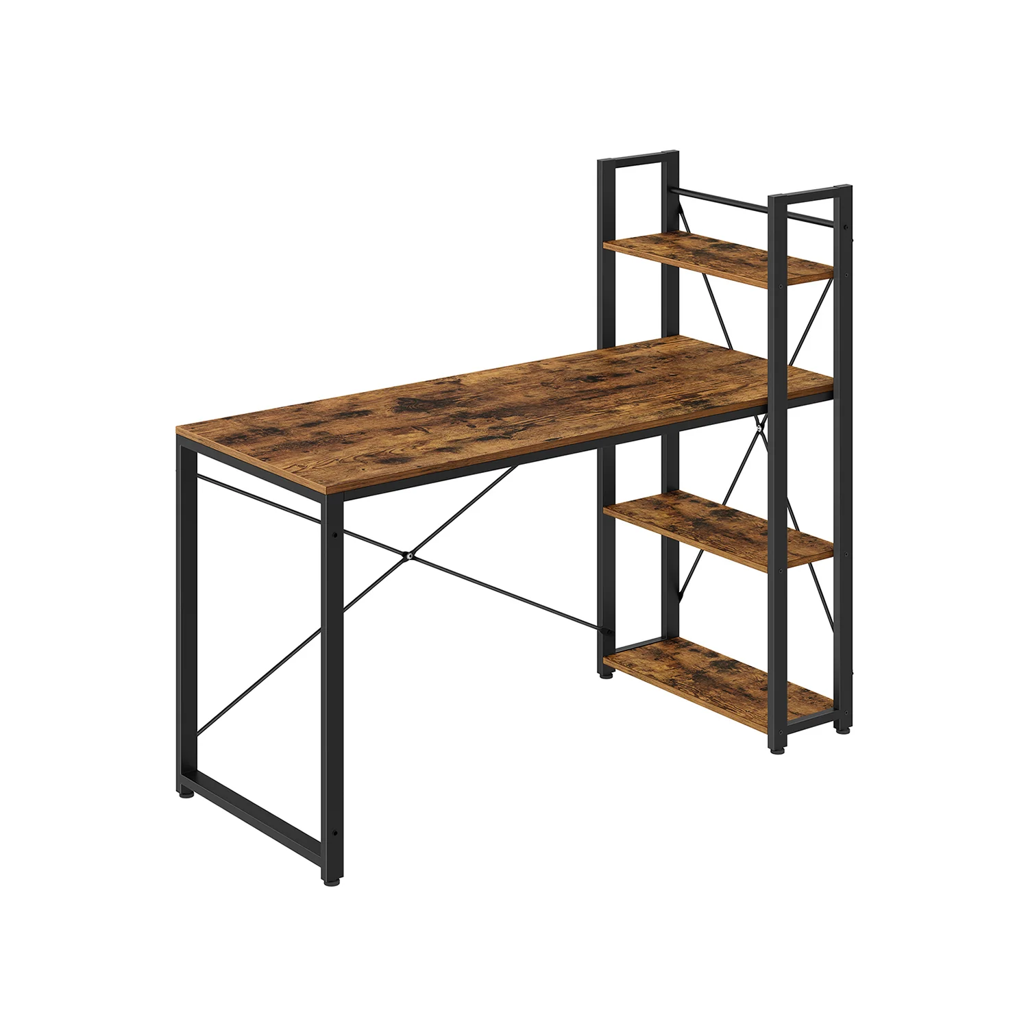 Escritorio con Estantes a Derecha o Izquierda para Estudio Oficina en Casa FÁcil Montaje