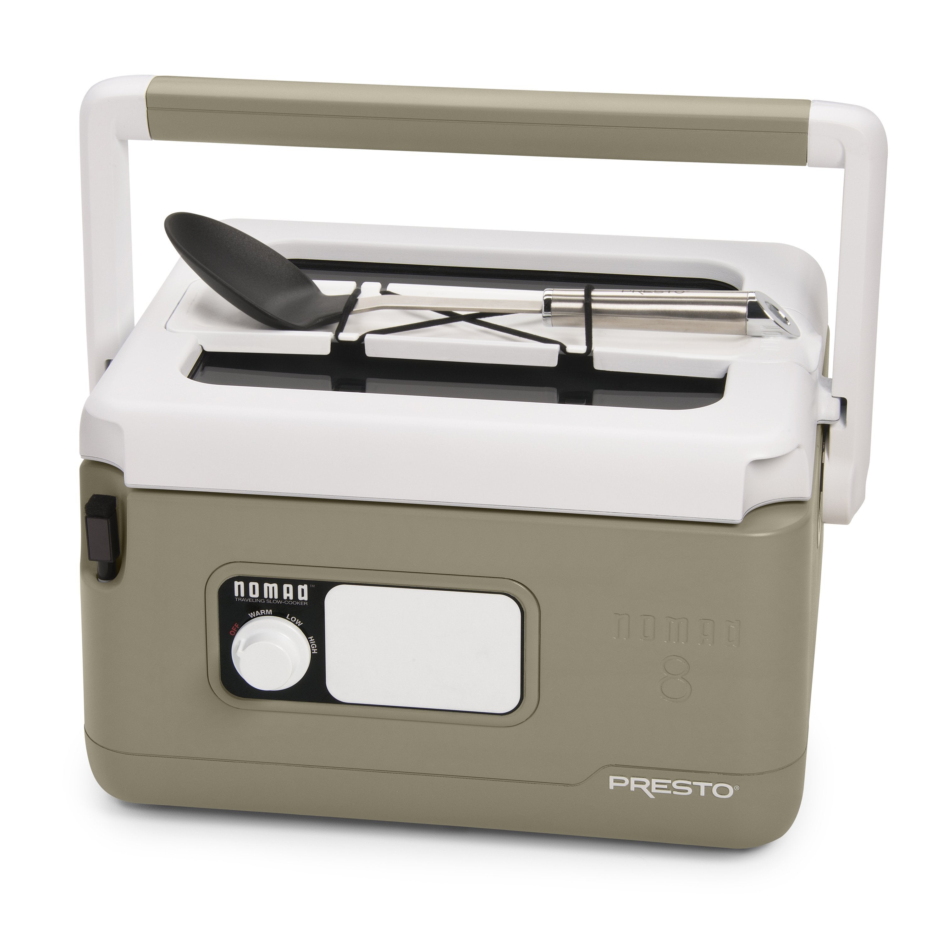 2025 Presto Olla de Cocción Lenta de 8 Cuartos Nomad para Viajes en Color Marrón