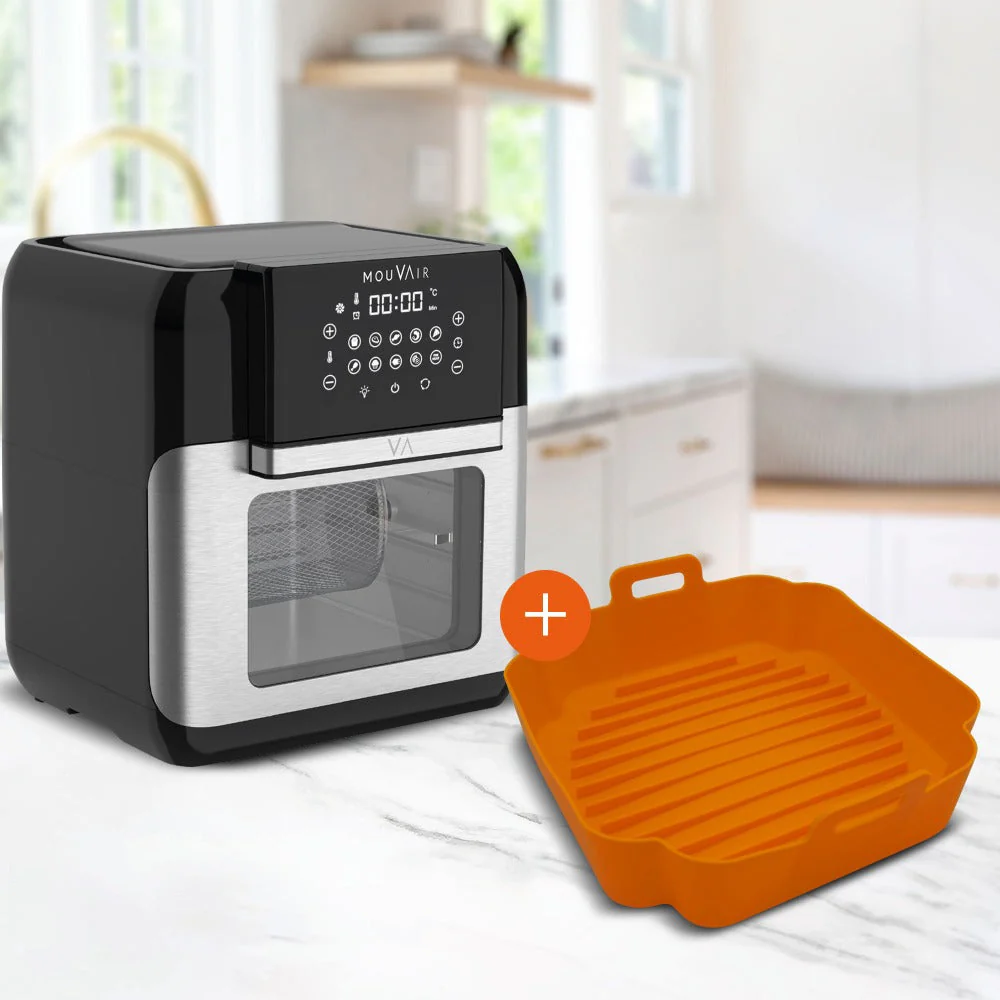 2025 Horno Freidora de Aire Crisp 10 Lts + Molde Mouvair