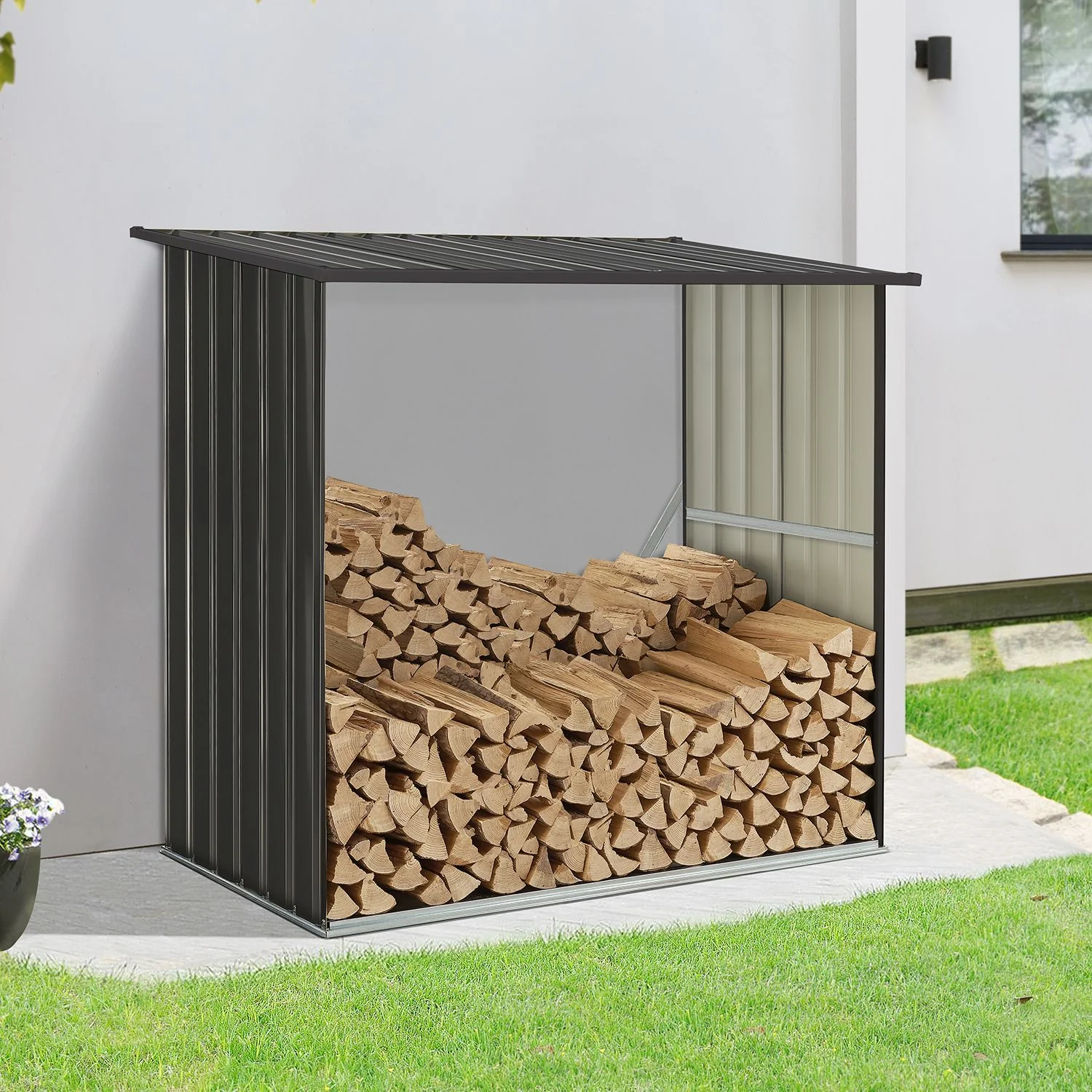 2025 Cobertizo para leña Enno – almacenamiento seguro y duradero para tu leña