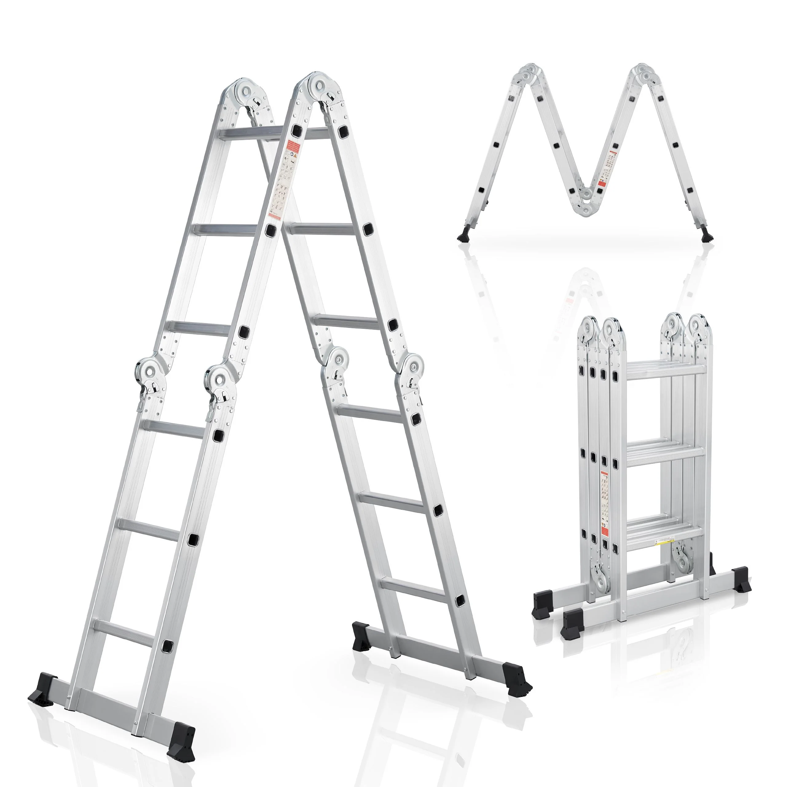 2025 Escalera multifuncional de aluminio 3.6 m – Versátil. estable y compacta