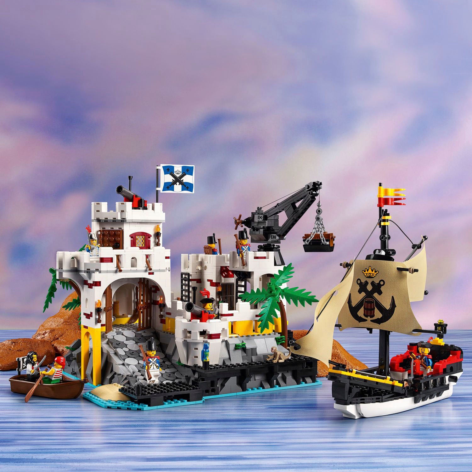 LEGO – Icons Fortaleza Eldorado con Kit de Construcción de Barco Pirata 10320