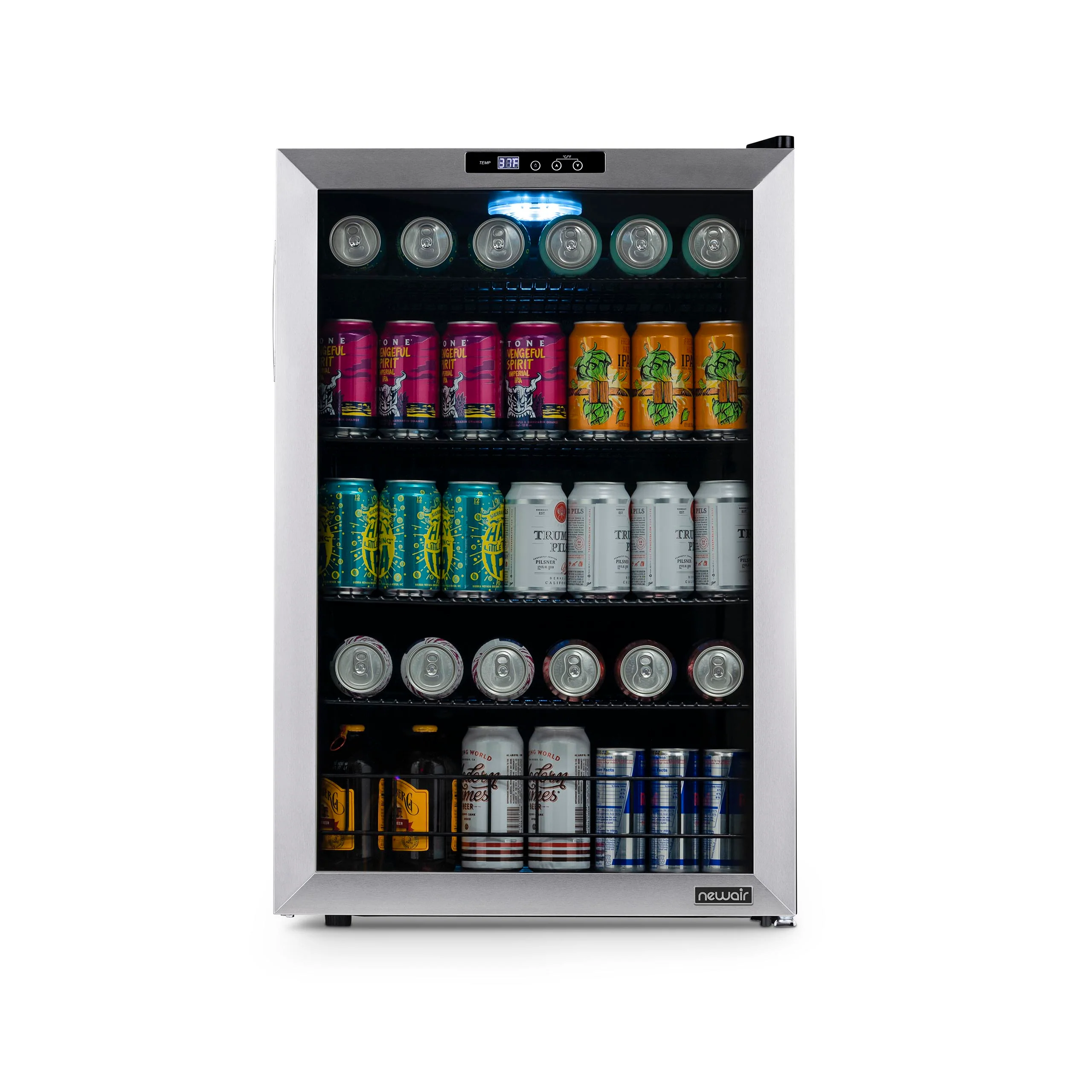 2025 Newair® Refrigerador de Bebidas Independiente en Acero Inoxidable – 160 Latas – 21,3