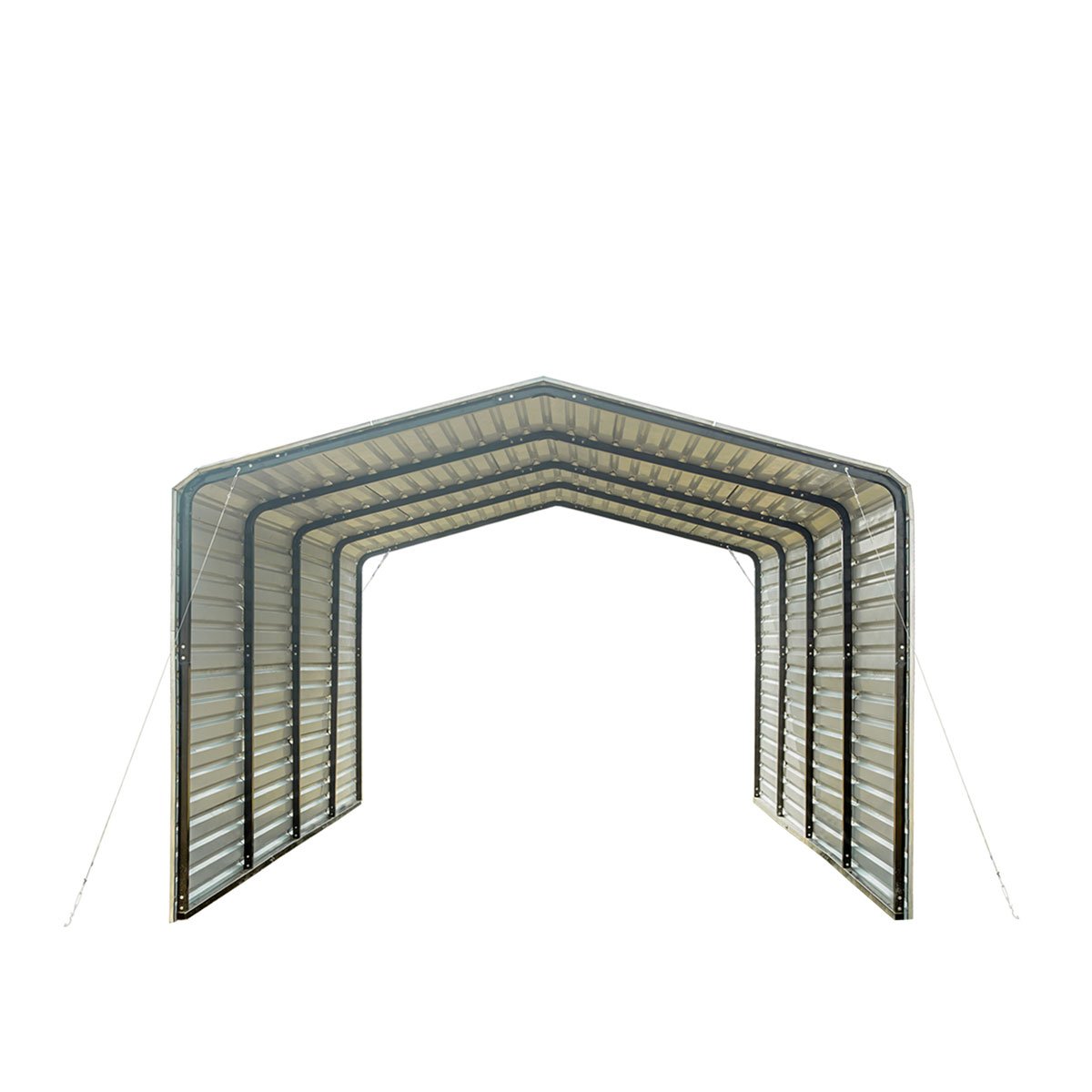 2025 Cochera completamente de acero TMG-CP1220F 12' x 20' con laterales cerrados