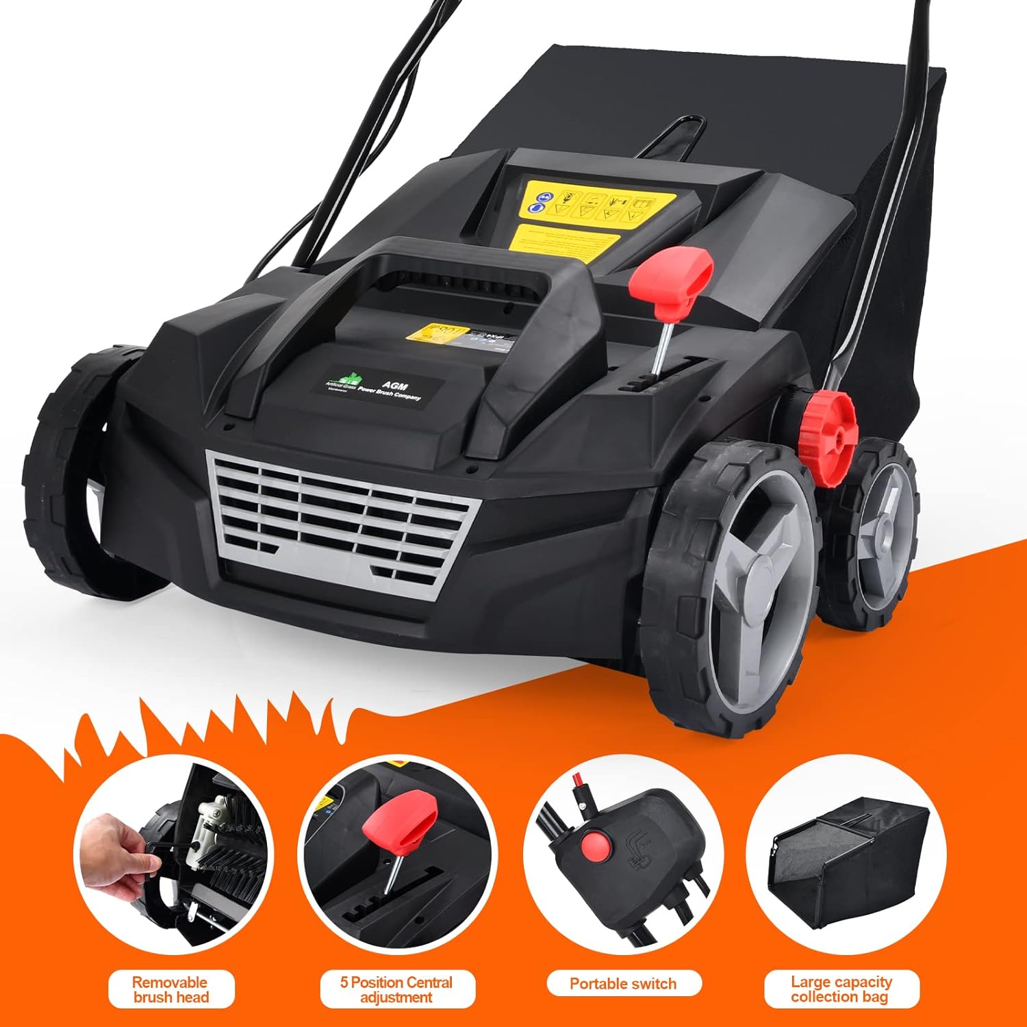 2025 Escoba motorizada para césped sintético – Barredora con caja recolectora #Sweepy Box