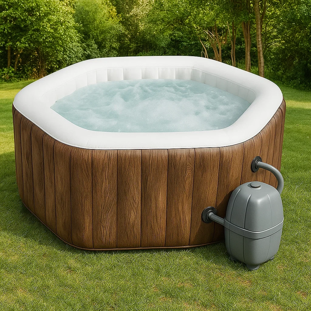 Spas hinchables 180x180x71 cm 4 personas octagonal color madera iMqXTjX353bQ
