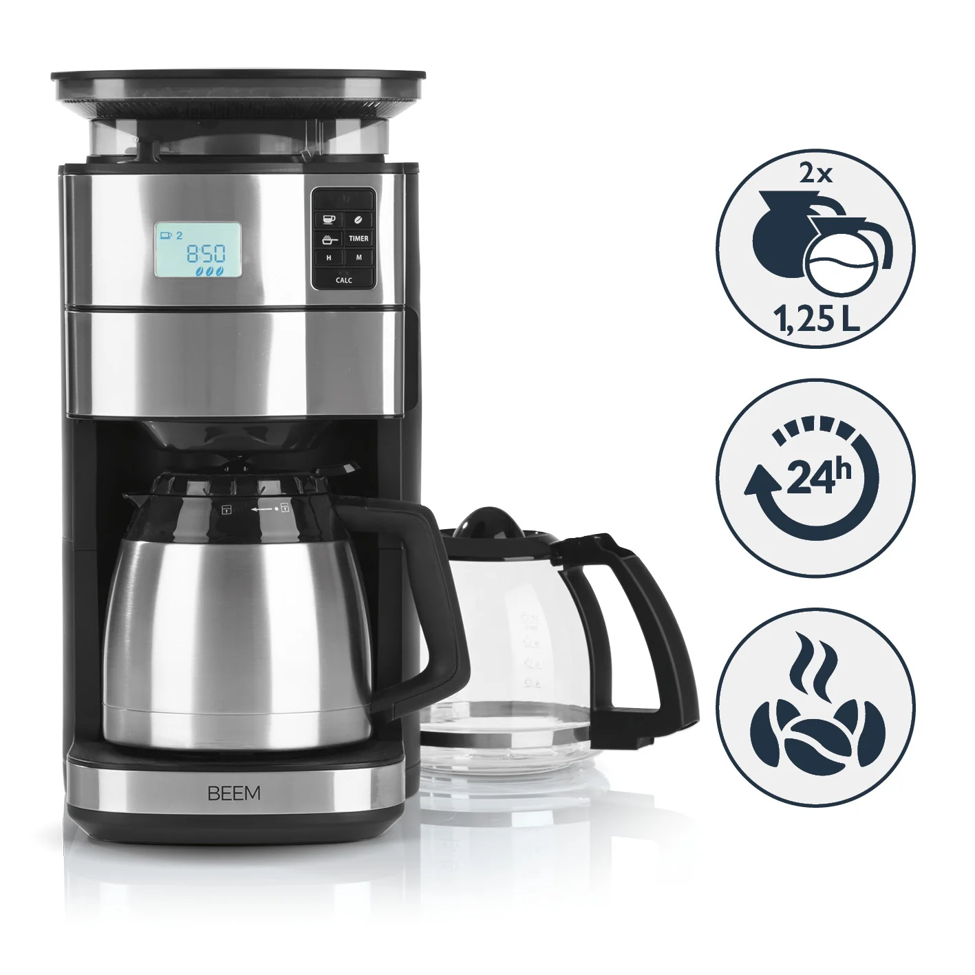 2025 FRESH-AROMA-PERFECT II – Cafetera de filtro con molinillo integrado – Duo