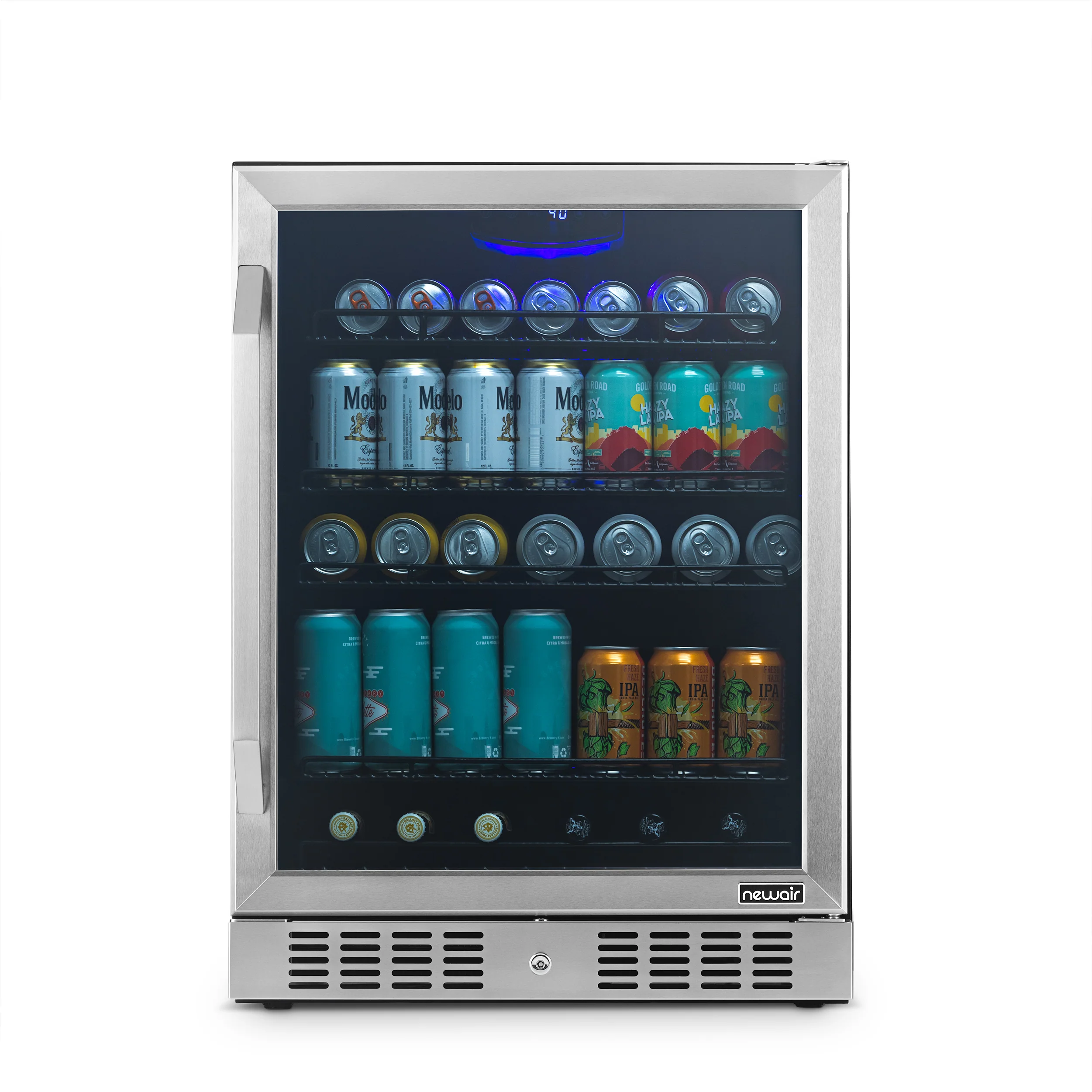 2025 Newair® Refrigerador de Bebidas Empotrable o Independiente de Acero Inoxidable – 177 Latas – 24”