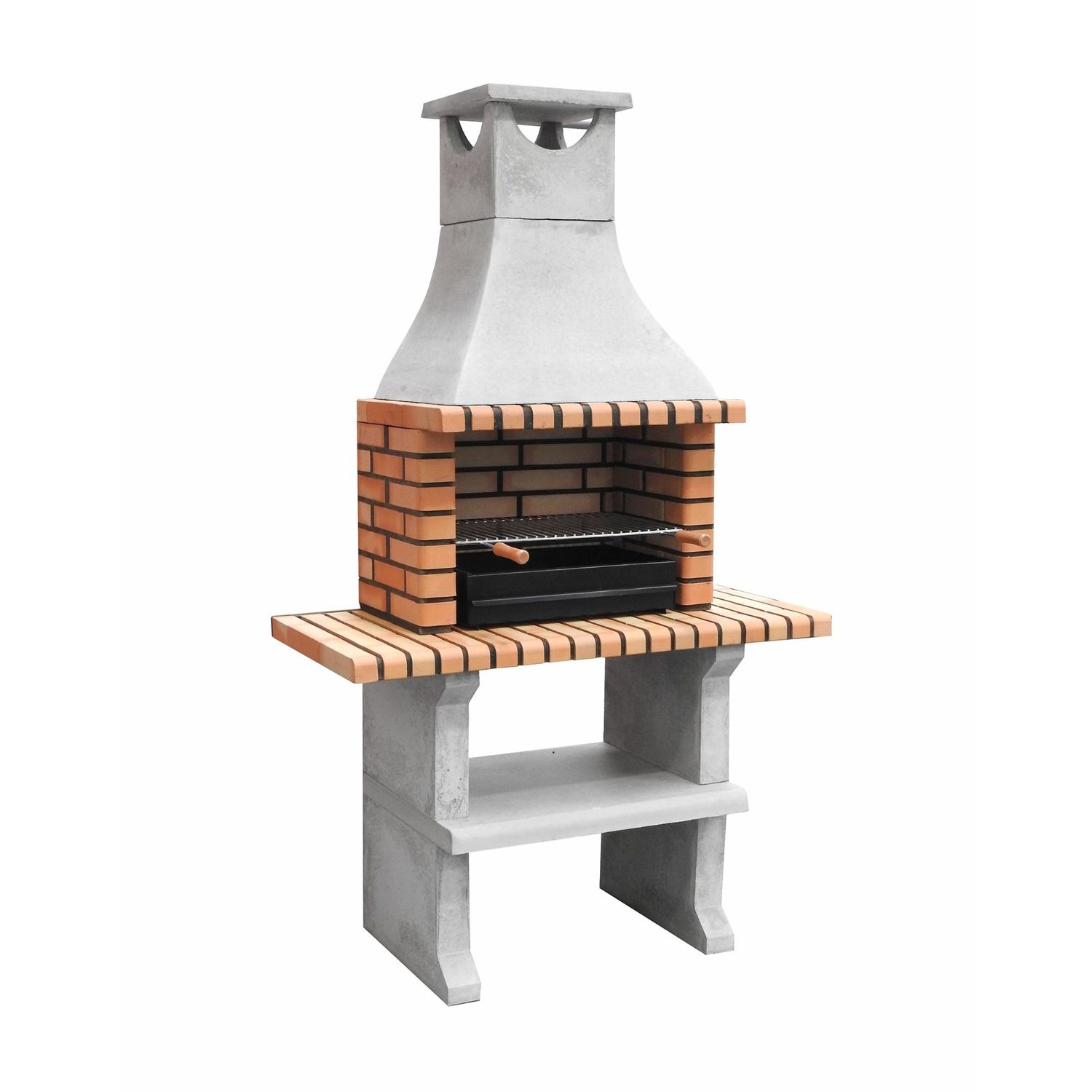 Barbacoa Nápoles Xl Con 2 Mini Bancadas Movelar Con Brasero