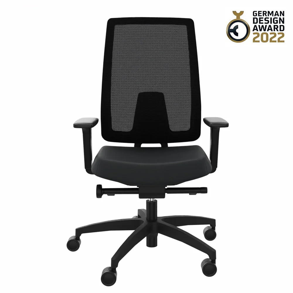 2025 Silla de Oficina Ergonómica Dauphin INDEED MESH ID 7056_SLP con Soporte Lumbar | Respaldo de Malla | Negra