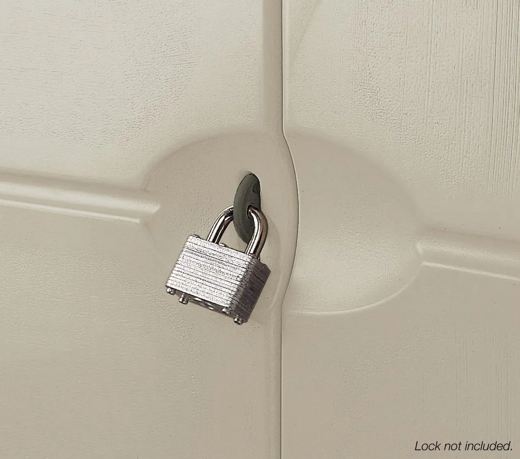 2025 Cobertizo Vertical de Almacenamiento de Resina Rubbermaid Resistente a la Intemperie