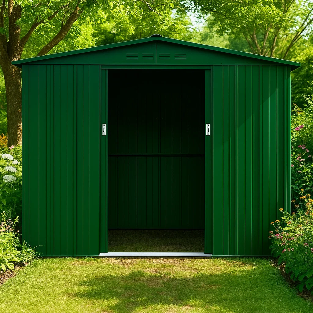 Caseta de jardín de acero galvanizado verde,5,2m² - znGSdze142ty