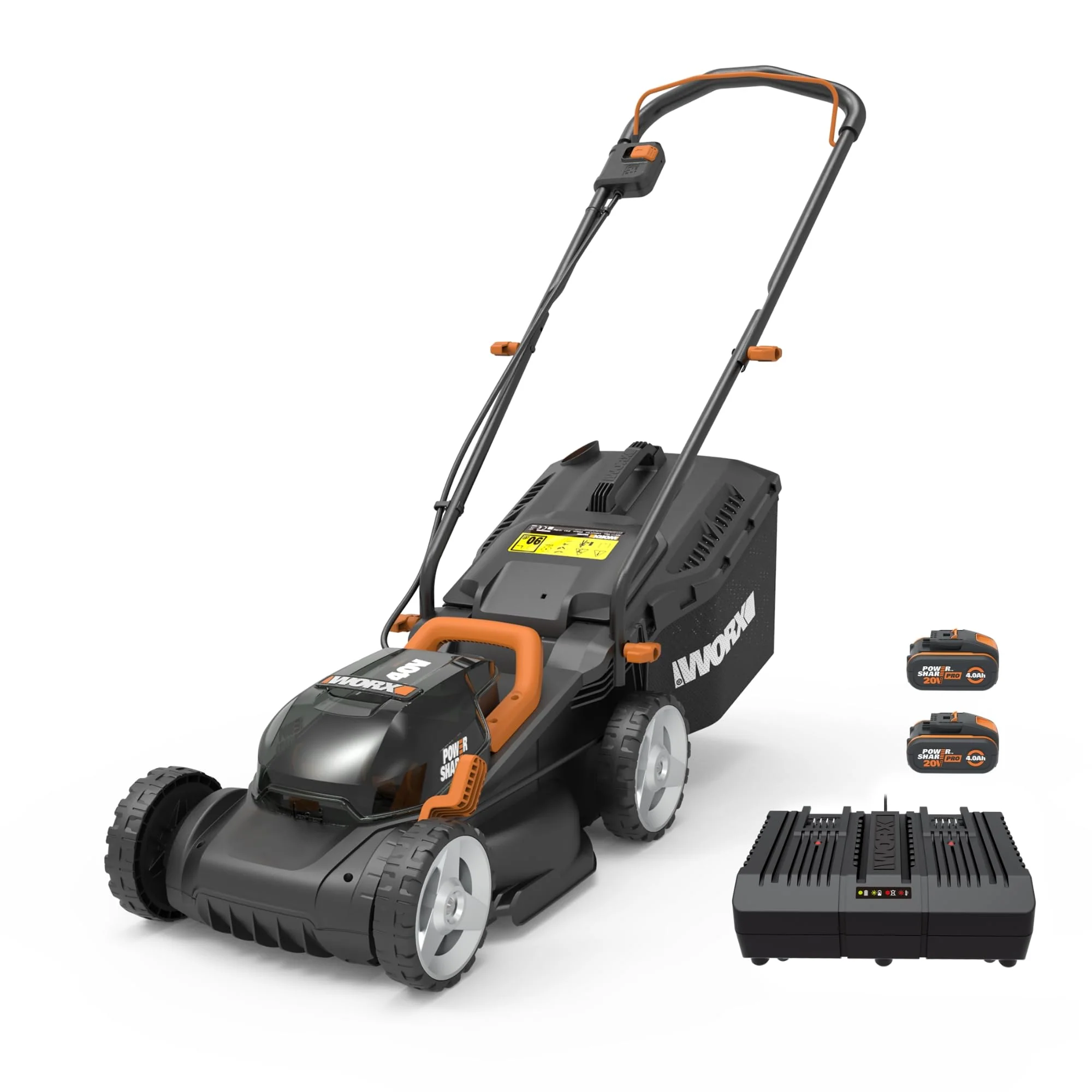 2025 Cortacésped inalámbrico WORX WG779E.1 40V (2 x 20V) – Ancho de corte 34 cm – Ideal para céspedes de hasta 460 m² – Tecnología IntelliCut – Fácil almacenamiento – Incluye 2 baterías de 4 Ah y cargador rápido doble