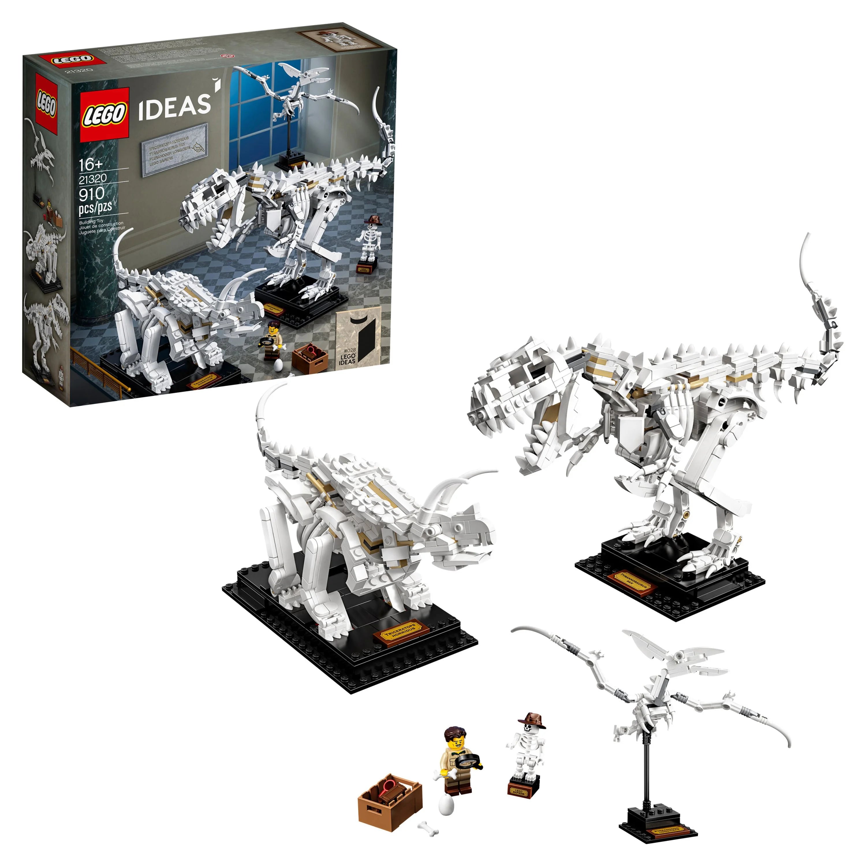 LEGO Ideas 21320 Fósiles de Dinosaurios – Set de Construcción (910 Piezas)