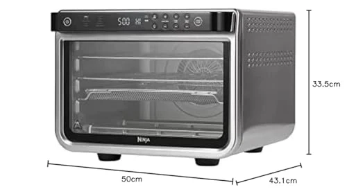 2025 Horno multifunción Ninja Foodi 10 en 1. mini horno portátil para encimera. horno versátil con 10 funciones de cocción; Air Fry. asar. grill. hornear y más. plata/negro DT200EU