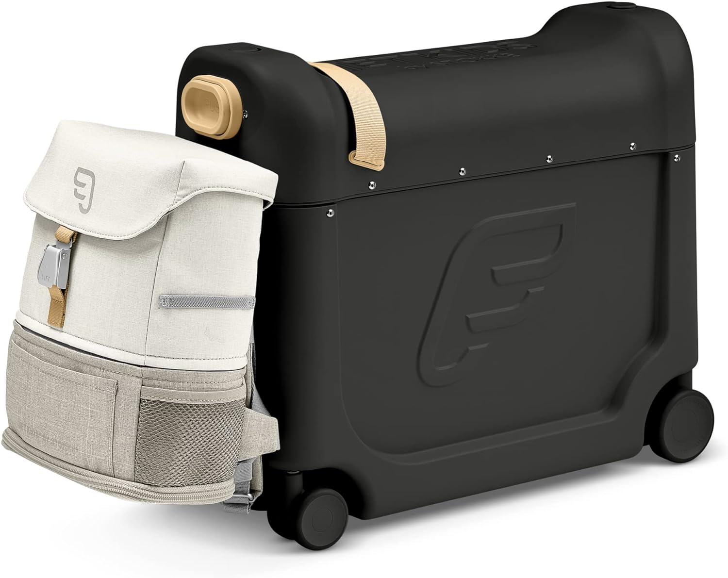 JetKids by Stokke Travel Bundle – Incluye maleta infantil para montar con cama de vuelo + mochila Crew – Ideal para edades de 3 a 7 años