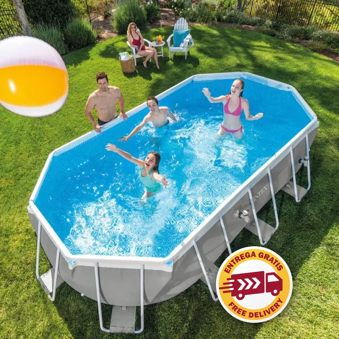 2025 Piscina Elevada Intex Prism Frame™ Ovalada 16,6 x 9 pies x 48