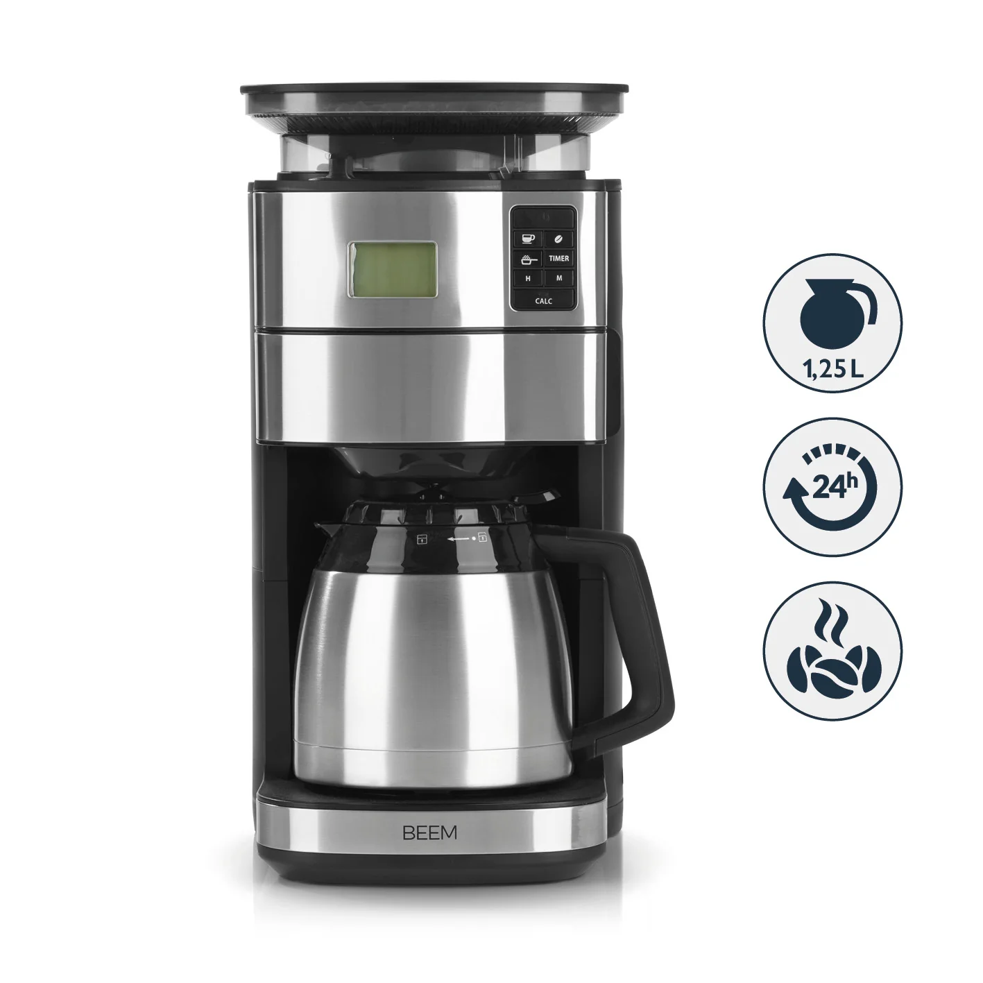 2025 FRESH-AROMA-PERFECT II – Cafetera de filtro con molinillo integrado y jarra isotérmica