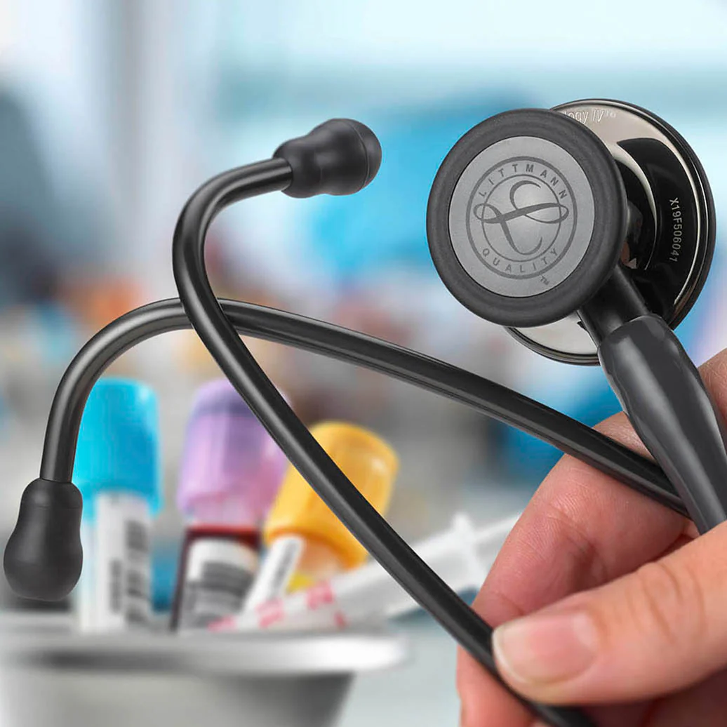 2025 Estetoscopio diagnóstico Littmann Cardiology IV: Todo Negro 6163