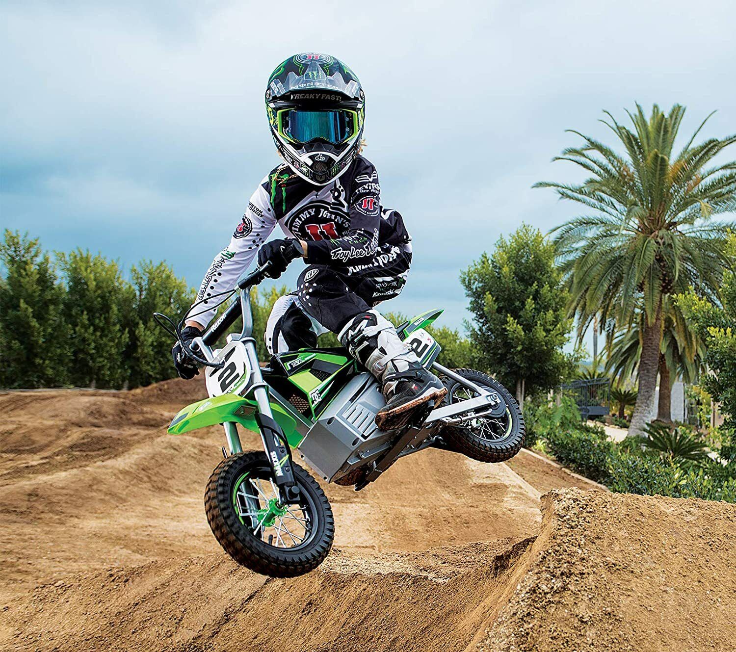 2025 Moto Eléctrica Todoterreno para Niños Razor Dirt Rocket SX350 – Verde (Desde 13 años)