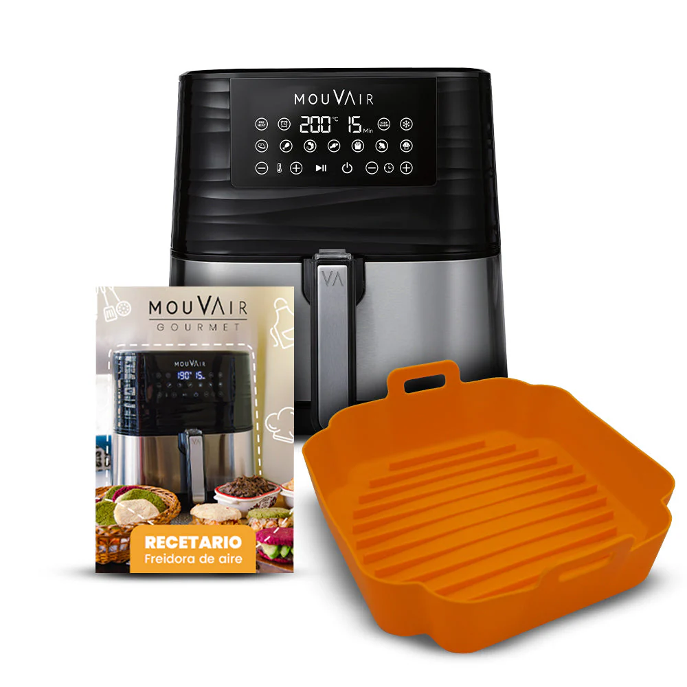 2025 Freidora de Aire Mouvair Gourmet 5.5 Lts + Molde de Silicona
