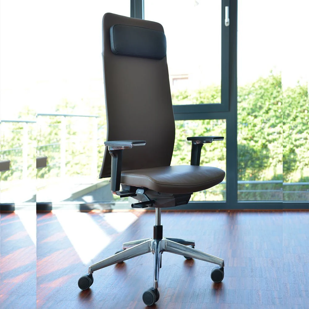 2025 Sillón Ejecutivo Ergonómico de Cuero Auténtico lento Matrix MT14 – EL SILLÓN EJECUTIVO para un Trabajo Cómodo – Fabricado en Alemania – Garantía de 30 Años