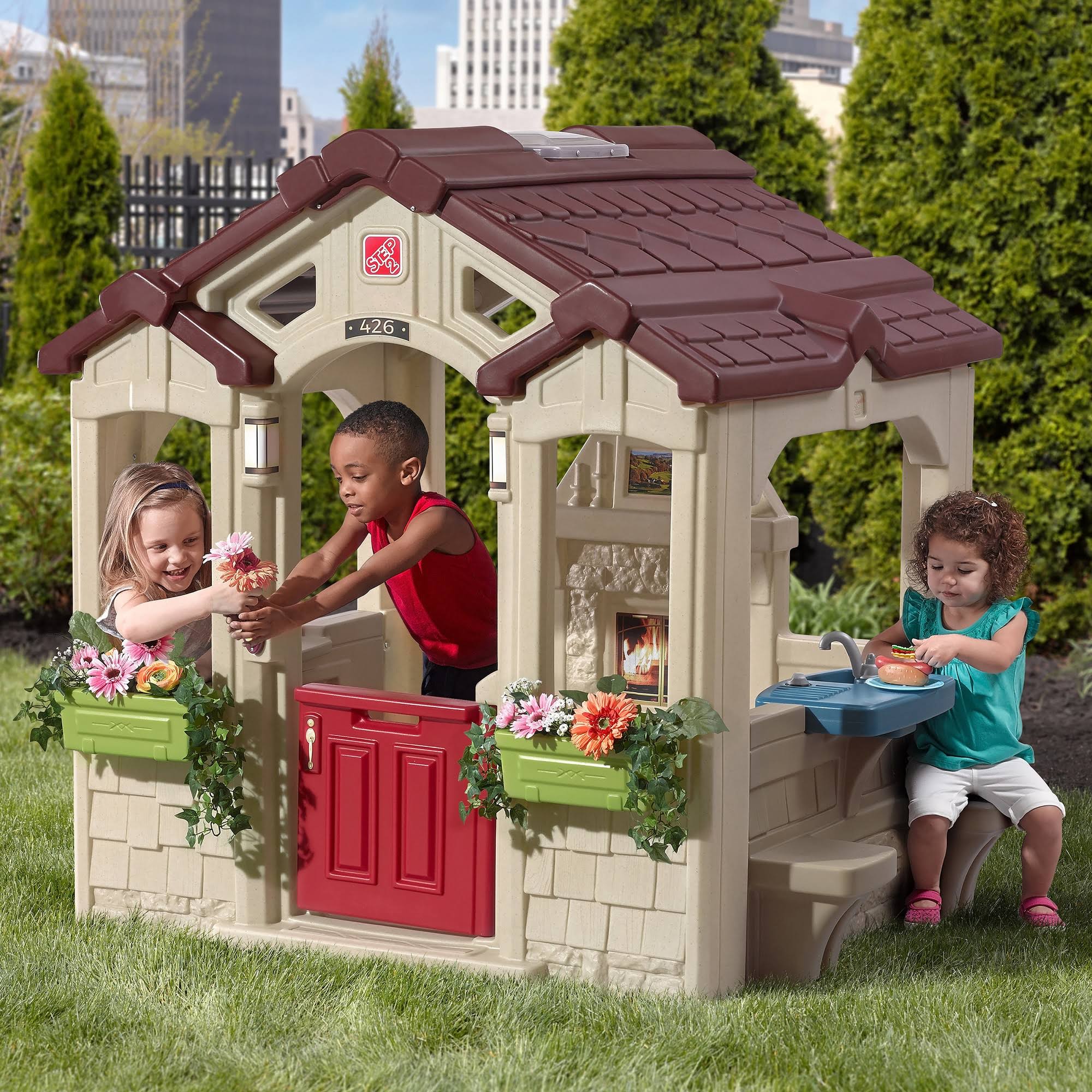 2025 Casa de Juguete Step2 Charming Cottage – Cabaña Infantil de Juegos con Cocina y Chimenea