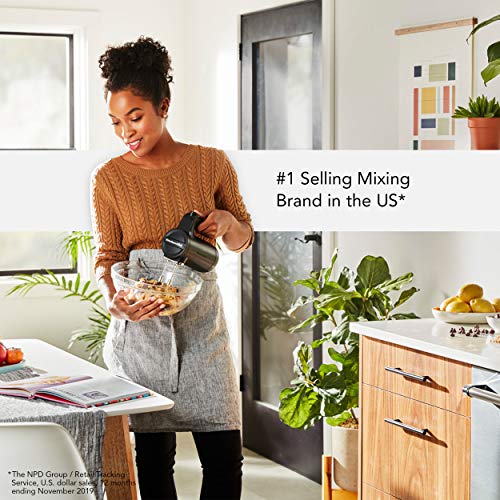 2025 Batidora de Mano Inalámbrica KitchenAid de 7 Velocidades – Modelo KHMB732, Negro Mate