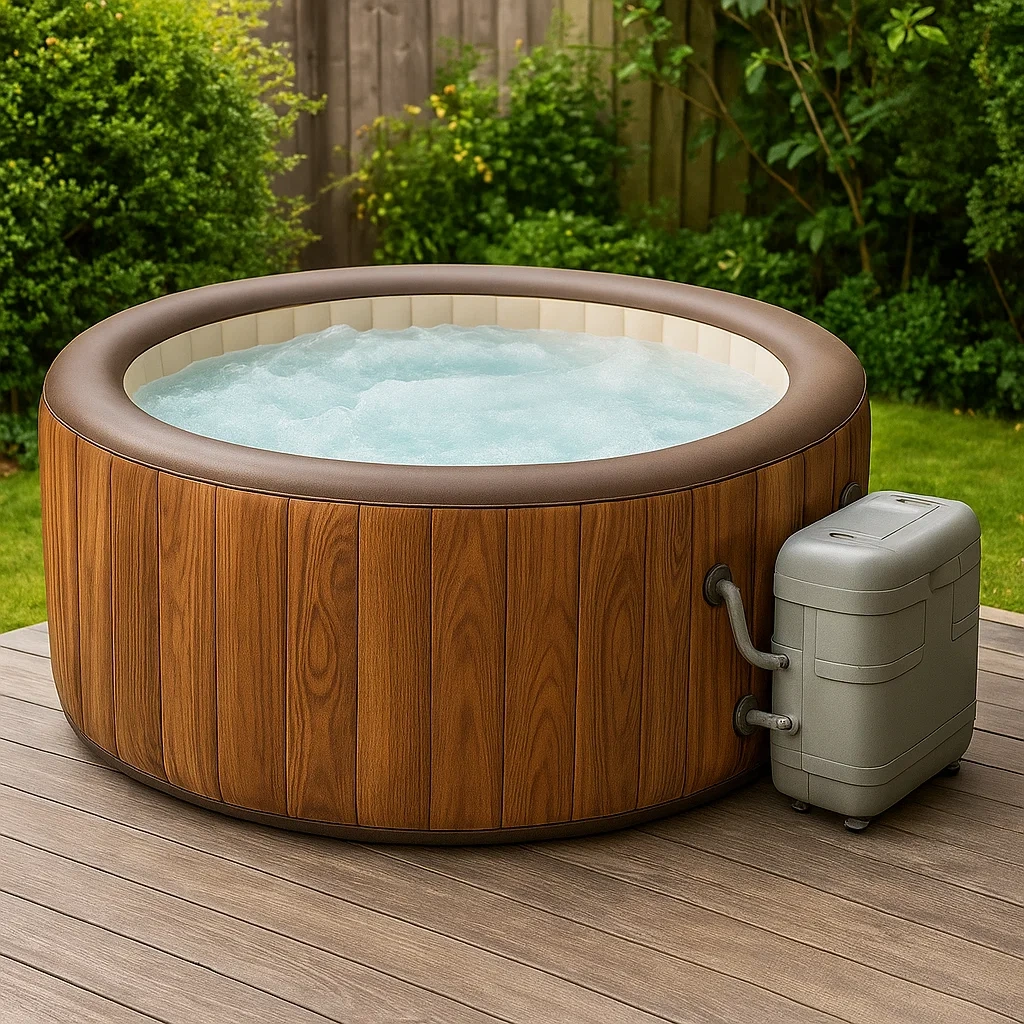 Spas hinchables 196x196x71 cm, 4 seats, circular, brown/white gEJaGxC315Wq