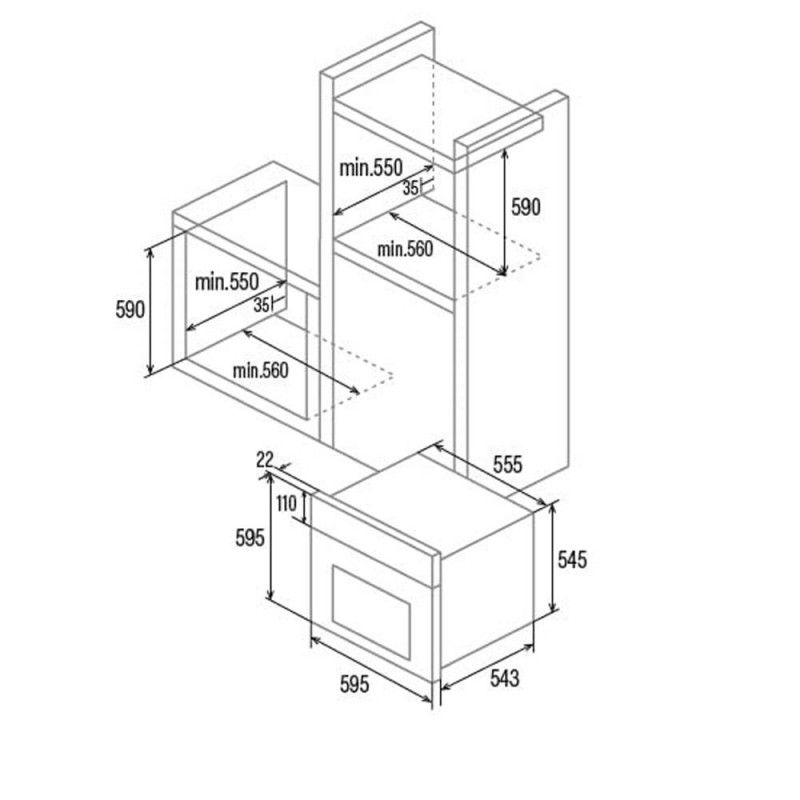Horno Convencional Cata Ses 6004 Wh Blanco