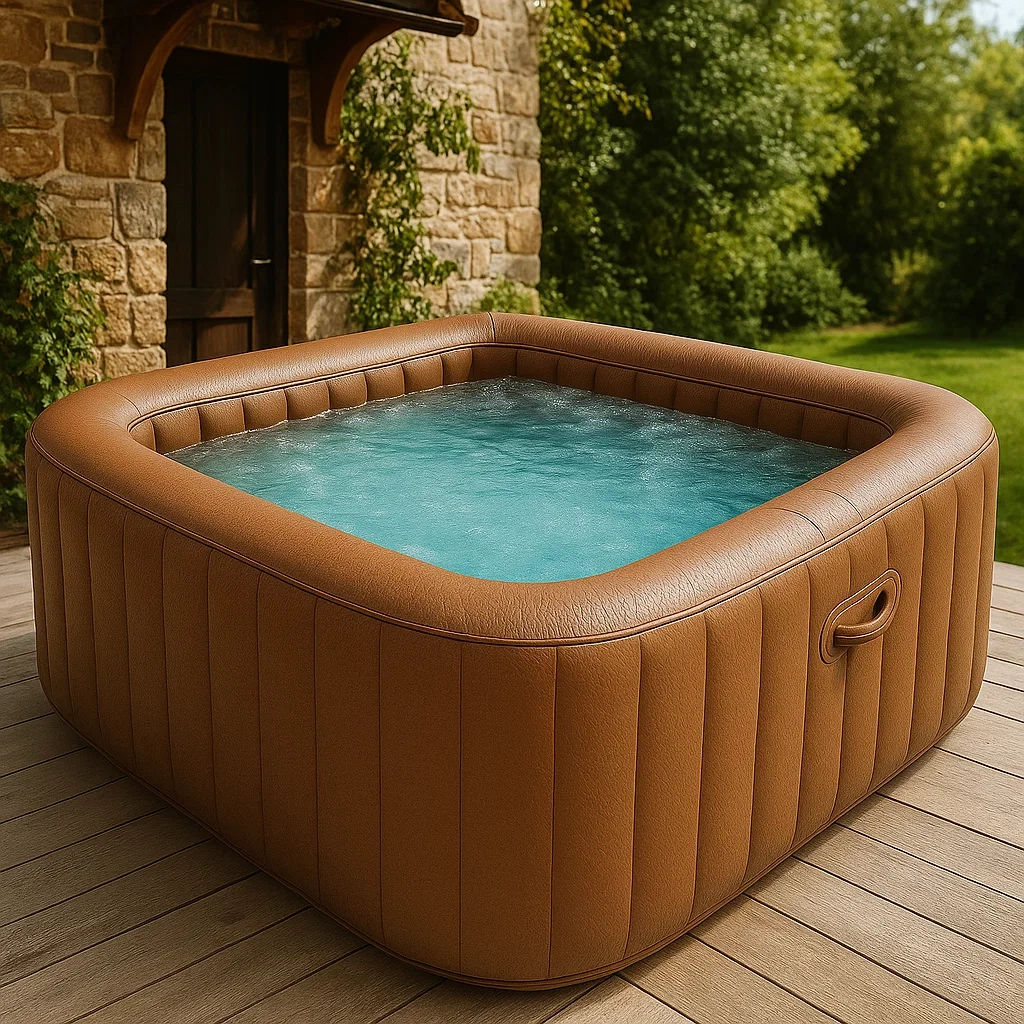 Spas hinchables 178x178x70 cm, 4 plazas, color marrón, forma cuadrada YvZaoSj344UV