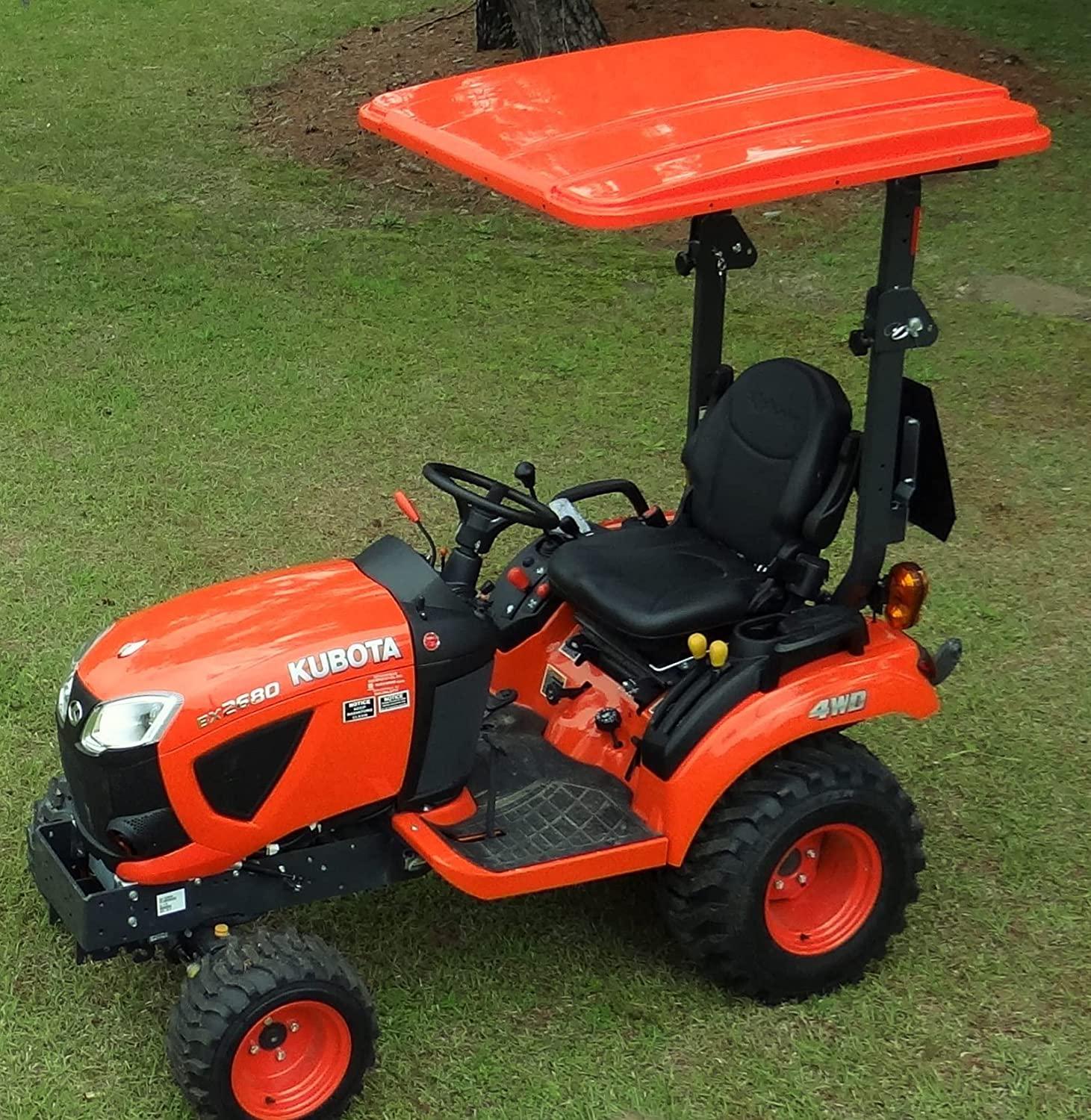 Techo parasol naranja para tractor (45″ x 50″) – Fabricado en EE. UU.