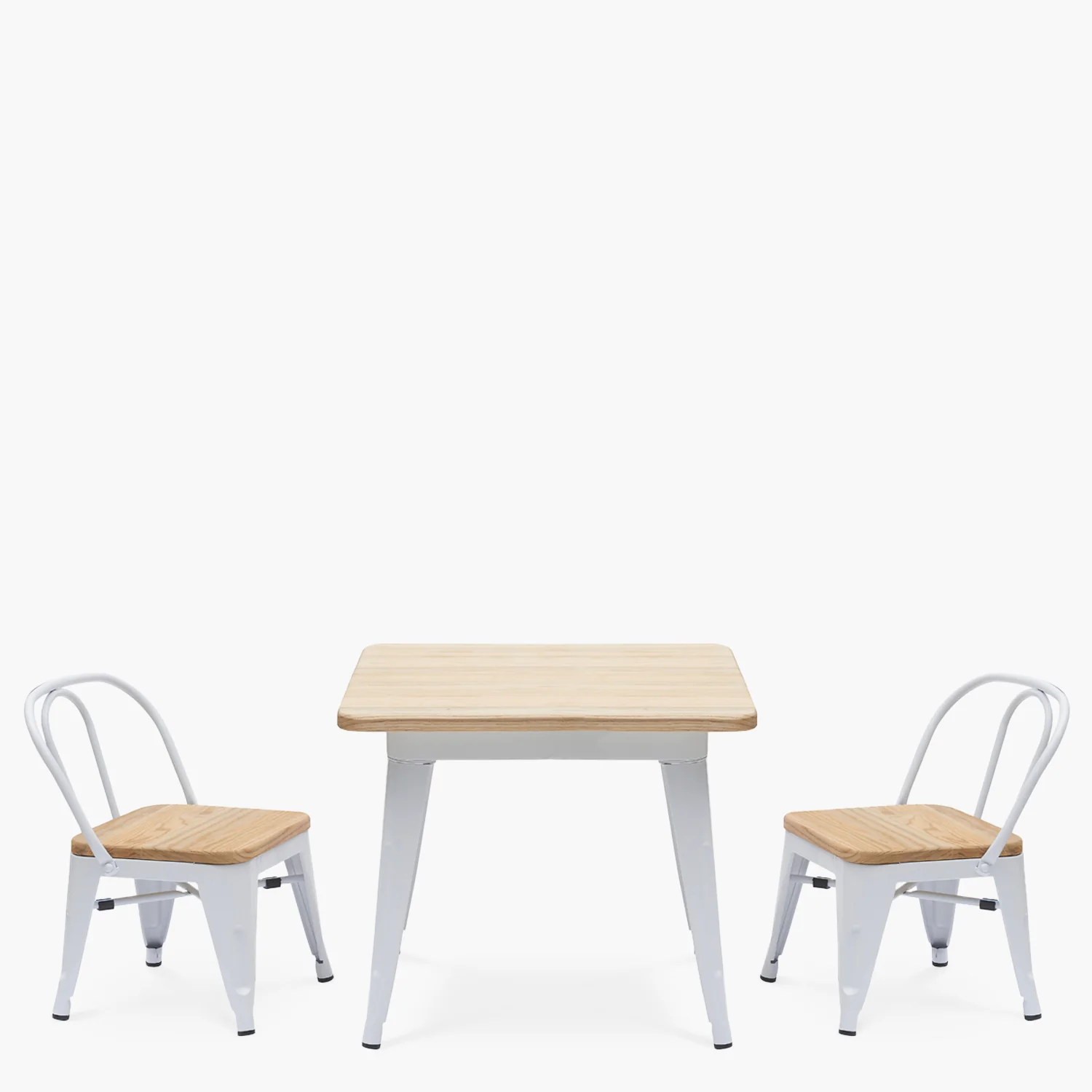 2025 Pack 1 Mesa 2 Sillas Infantil Becca Natura/Blanco