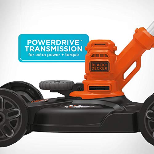 2025 Cortacésped eléctrico con cable BLACK+DECKER 3 en 1 – Cortacésped, recortadora y cortasetos