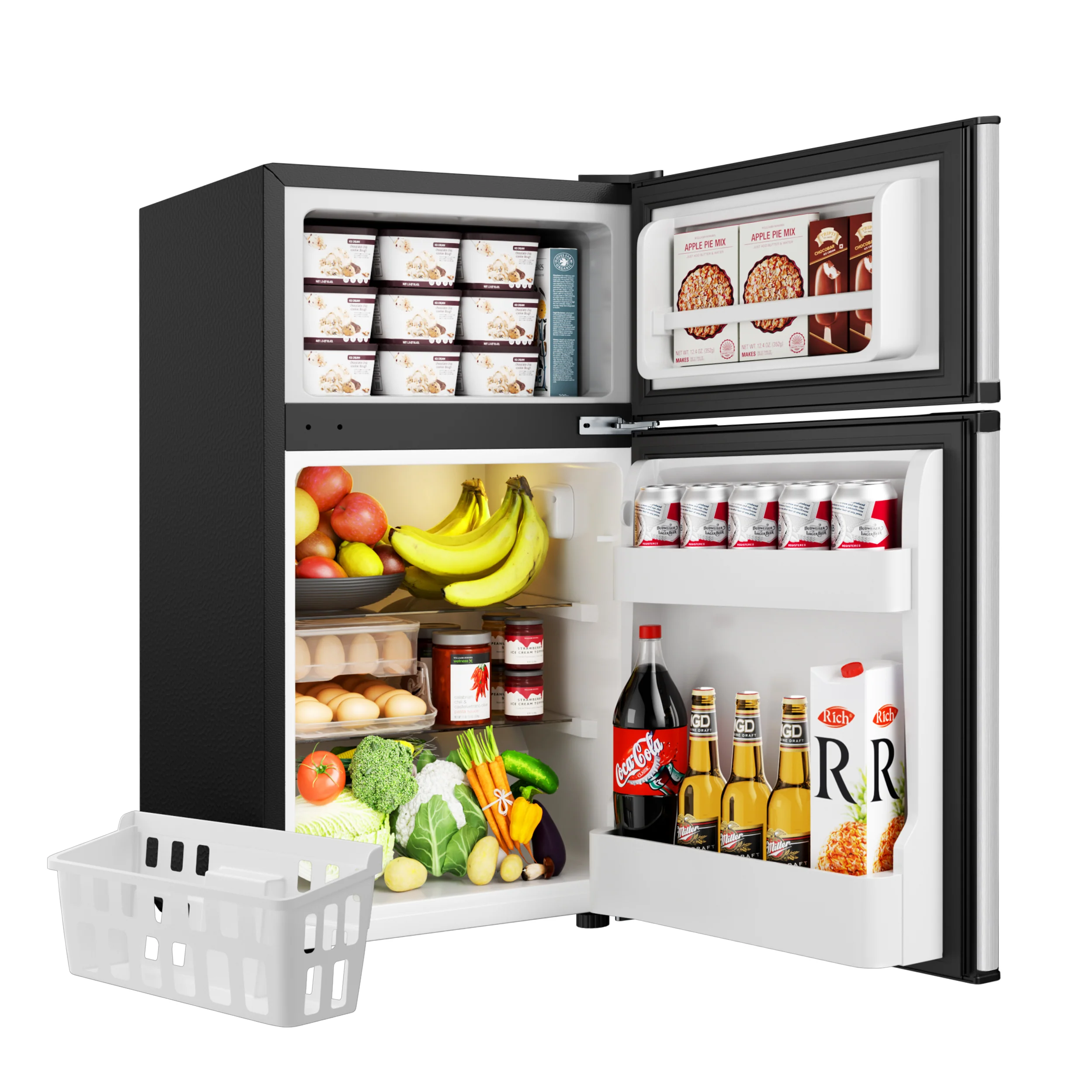 2025 Mini refrigerador EUHOMY de 3.2 pies cúbicos – Empotrable o independiente