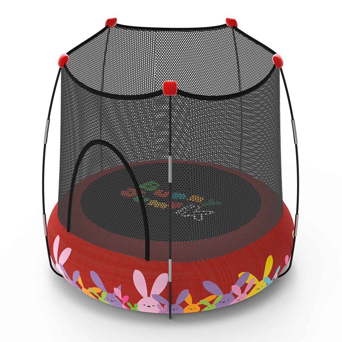 Trampolín Kohala 2 En 1 Parque De Juegos Y Cama Elástica- Rojo