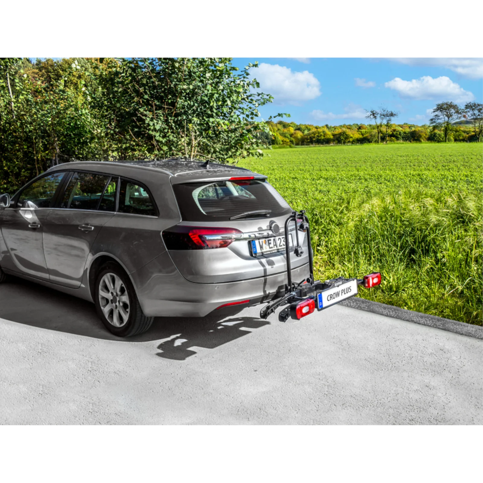 2025 EUFAB Portabicicletas para enganche – Modelo CROW PLUS – para 2 bicicletas / e-bikes hasta 50 kg, plegable