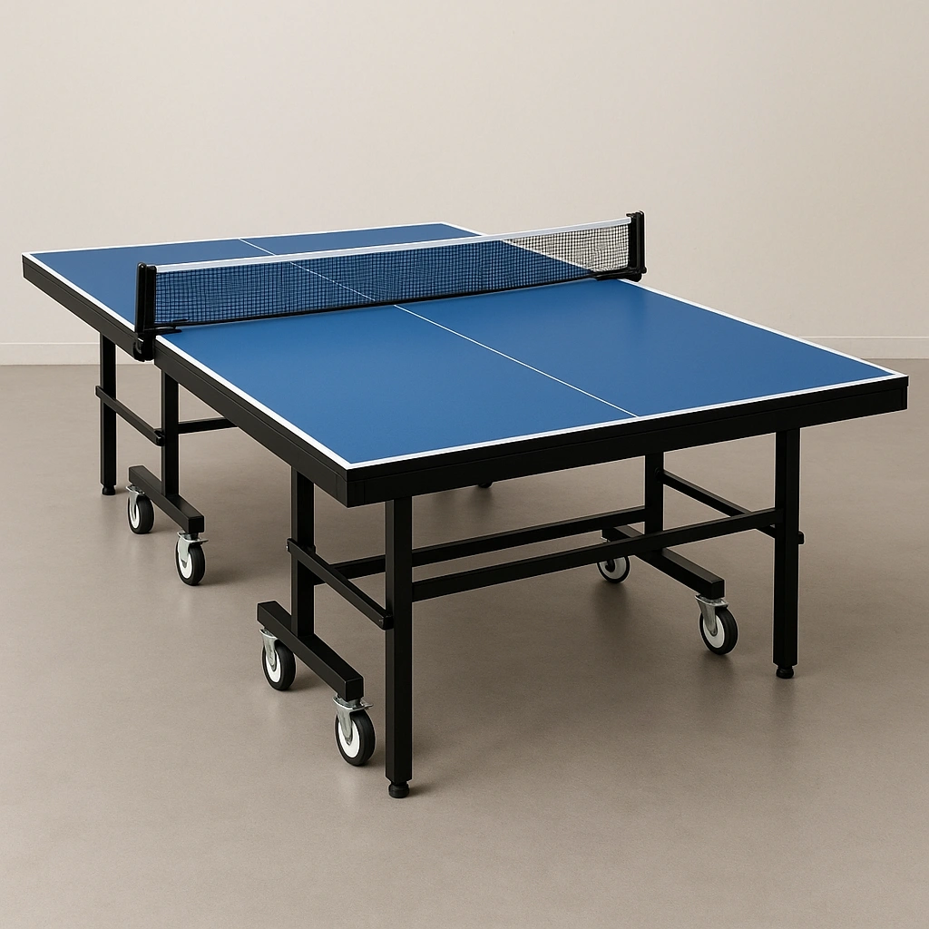 Mesa de ping pong azul, de metal, para interior/exterior 274x152.5x76 cm