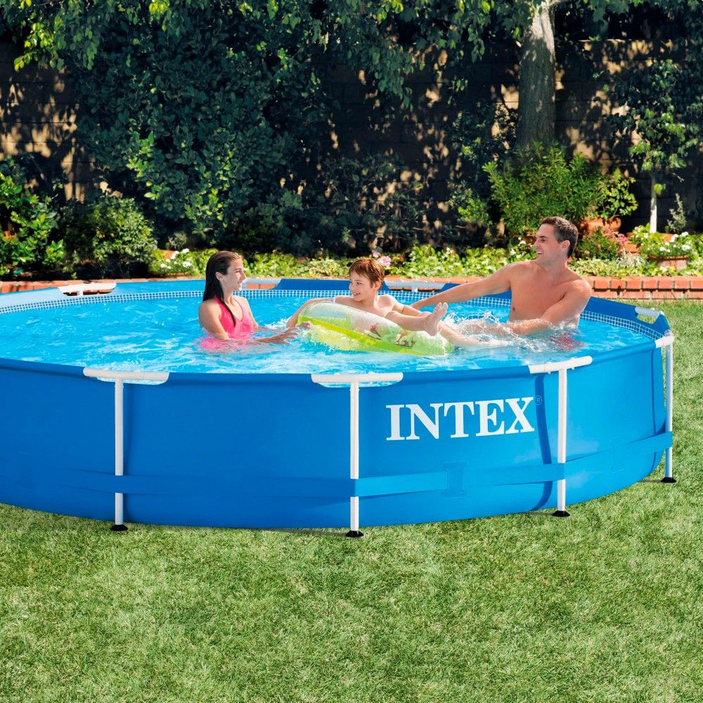Piscina Desmontable Tubular Circular Pvc 366x76 Cm Azul Intex Con Depuradora