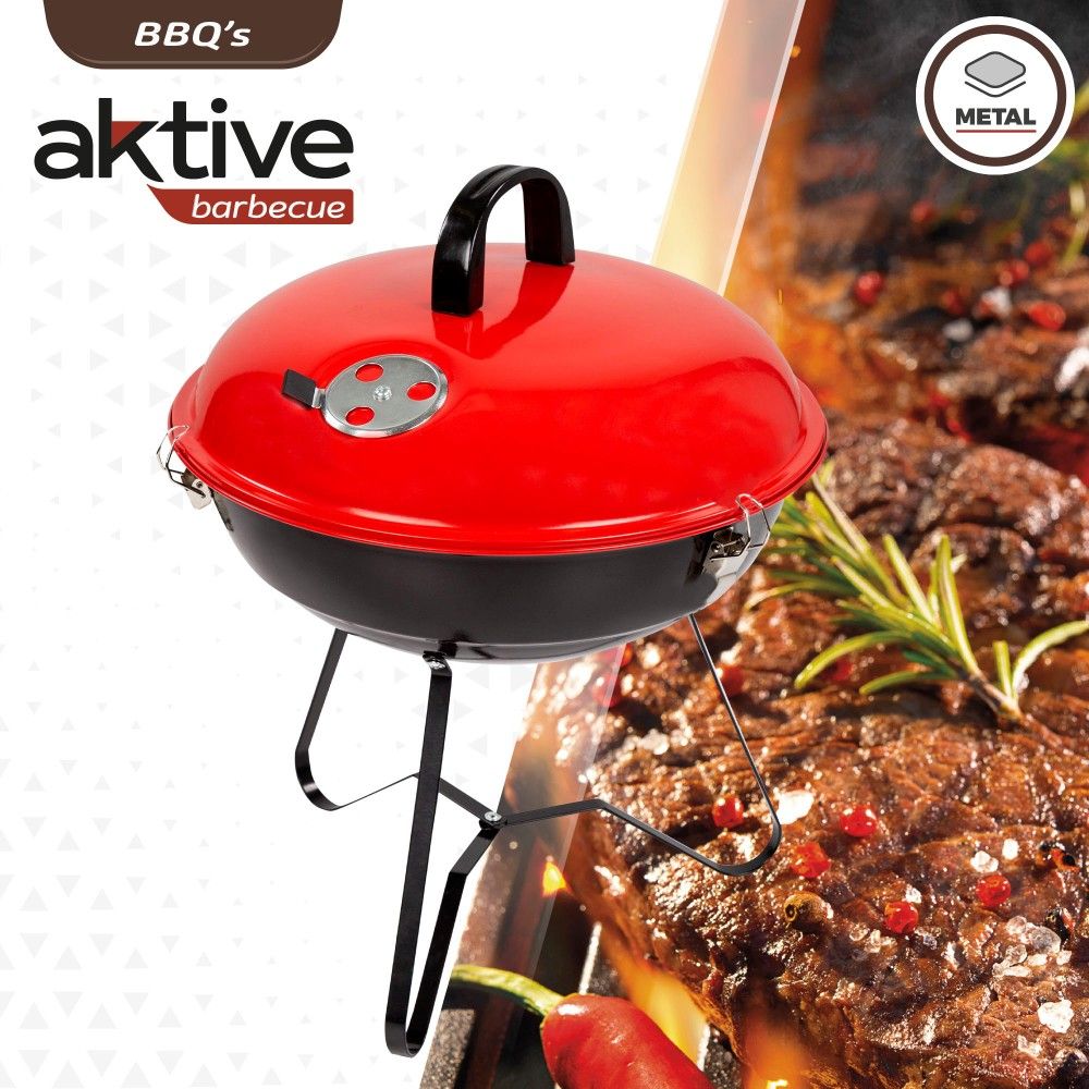 Barbacoa Redonda Con Tapa Aktive