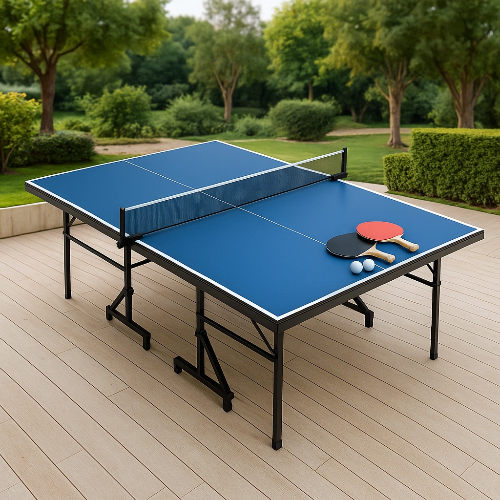 Mesa de ping-pong con red azul 274x152.5x76 cm