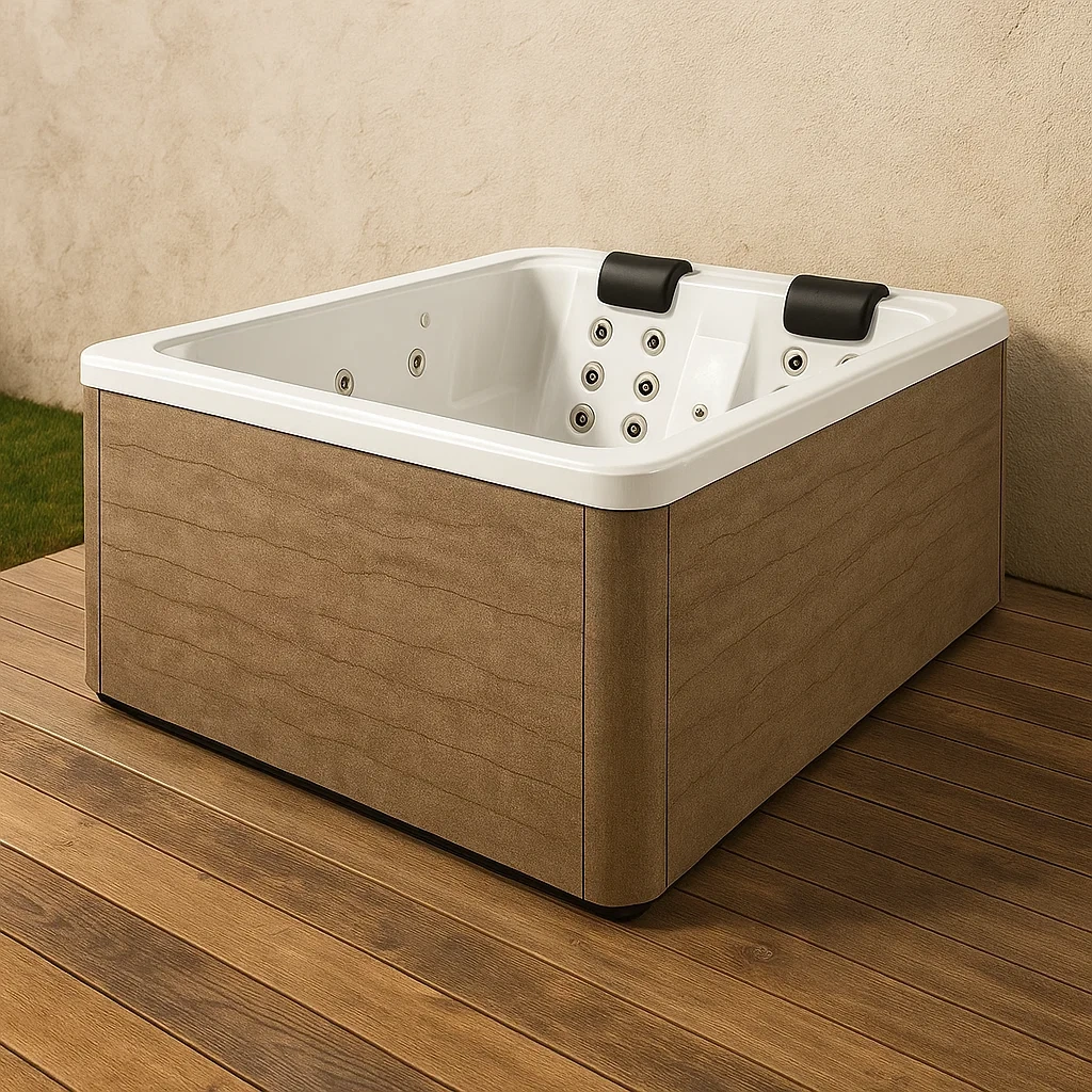 Spas rígidos 185x145x85 cm 2 plazas rectangular beige/blanco jlnwLYn433vR