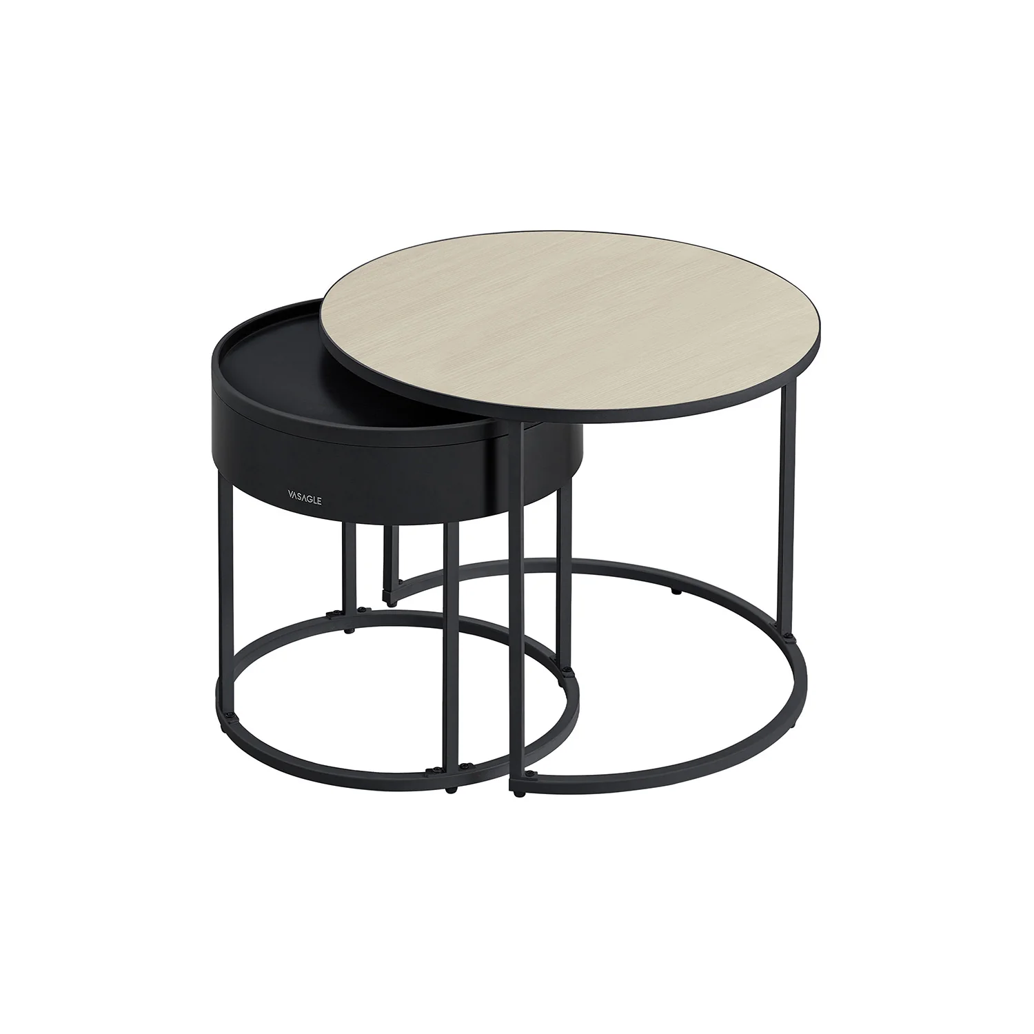 Juego de 2 Mesas de Centro Nogal