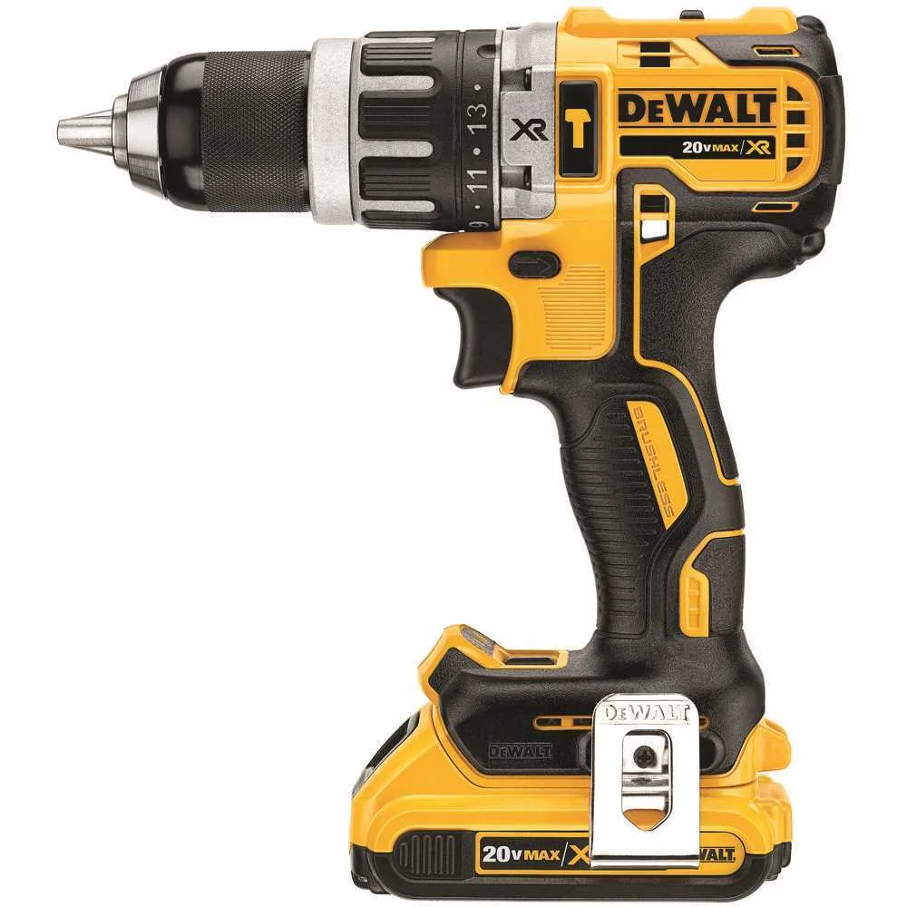 2025 DEWALT DCD796D2 Taladro Percutor Compacto Inalámbrico 20V MAX XR con Motor Sin Escobillas. 2 Baterías de 2 Ah. Cargador y Maletín