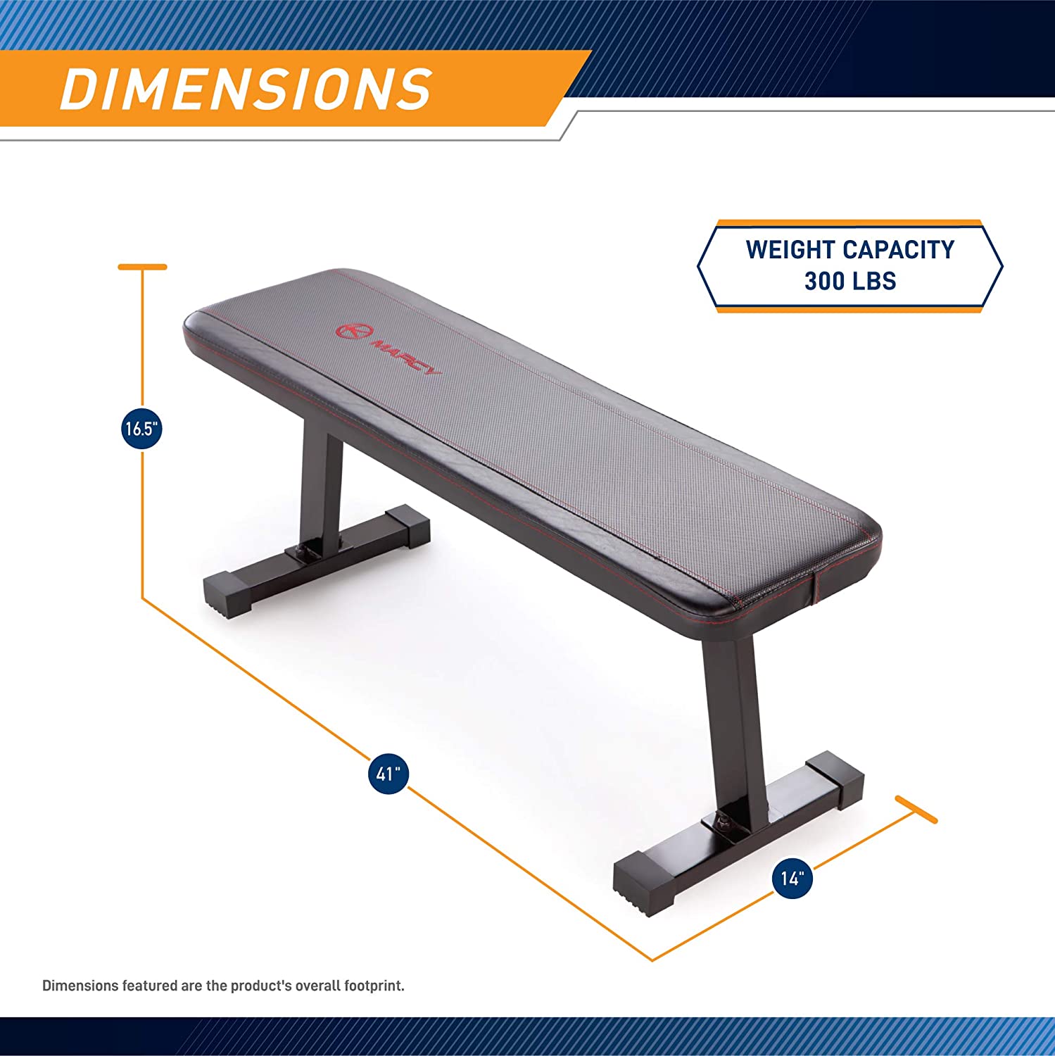 Banco de Pesas Marcy Flat Utility con Capacidad de 600 lbs para Entrenamiento de Pesas 