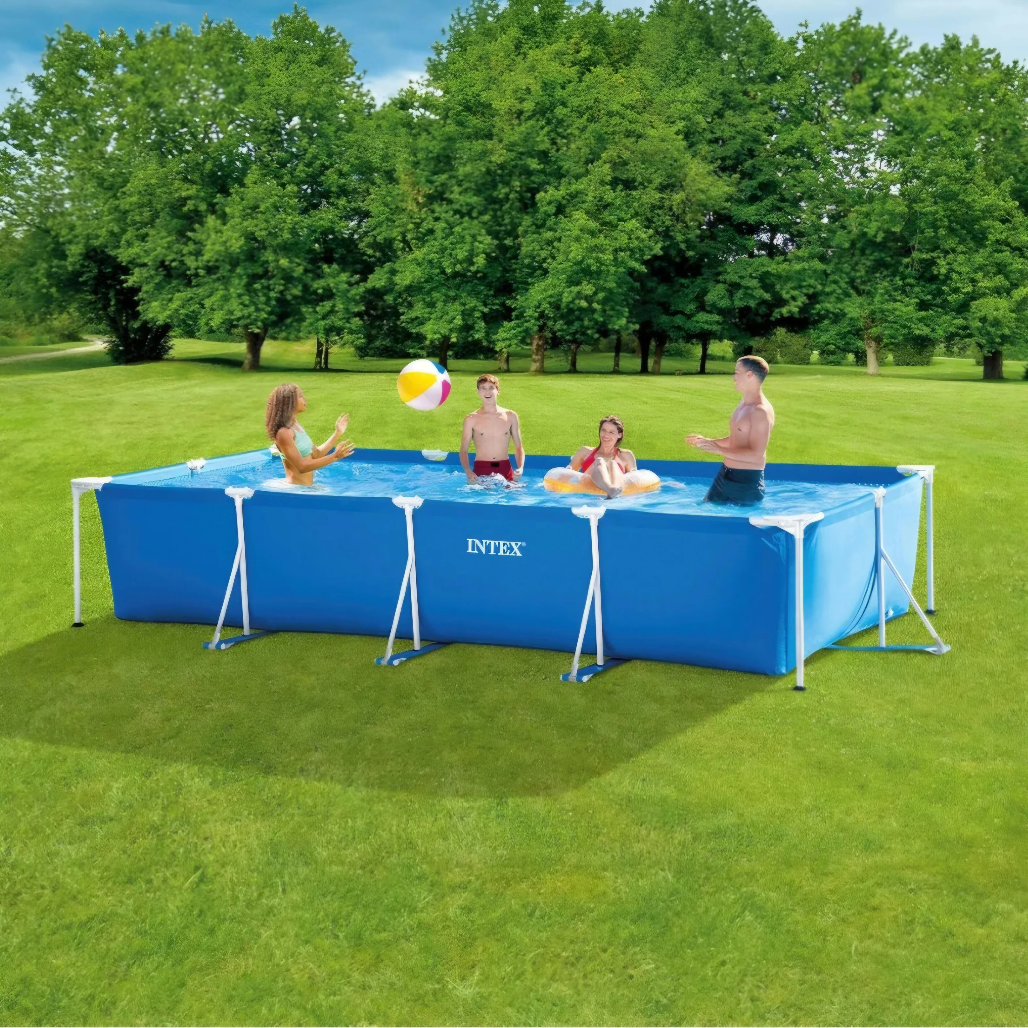 2025 Piscina Elevada Intex Rectangular con Estructura 14' 9¼