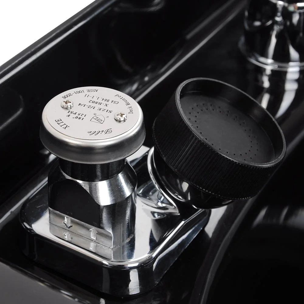 2025 Lavacabezas con reposacabezas de gel. soporte para el cabello y dispositivo anti-vacío certificado por CUPC. para peluquerías. spas o uso doméstico. premontado